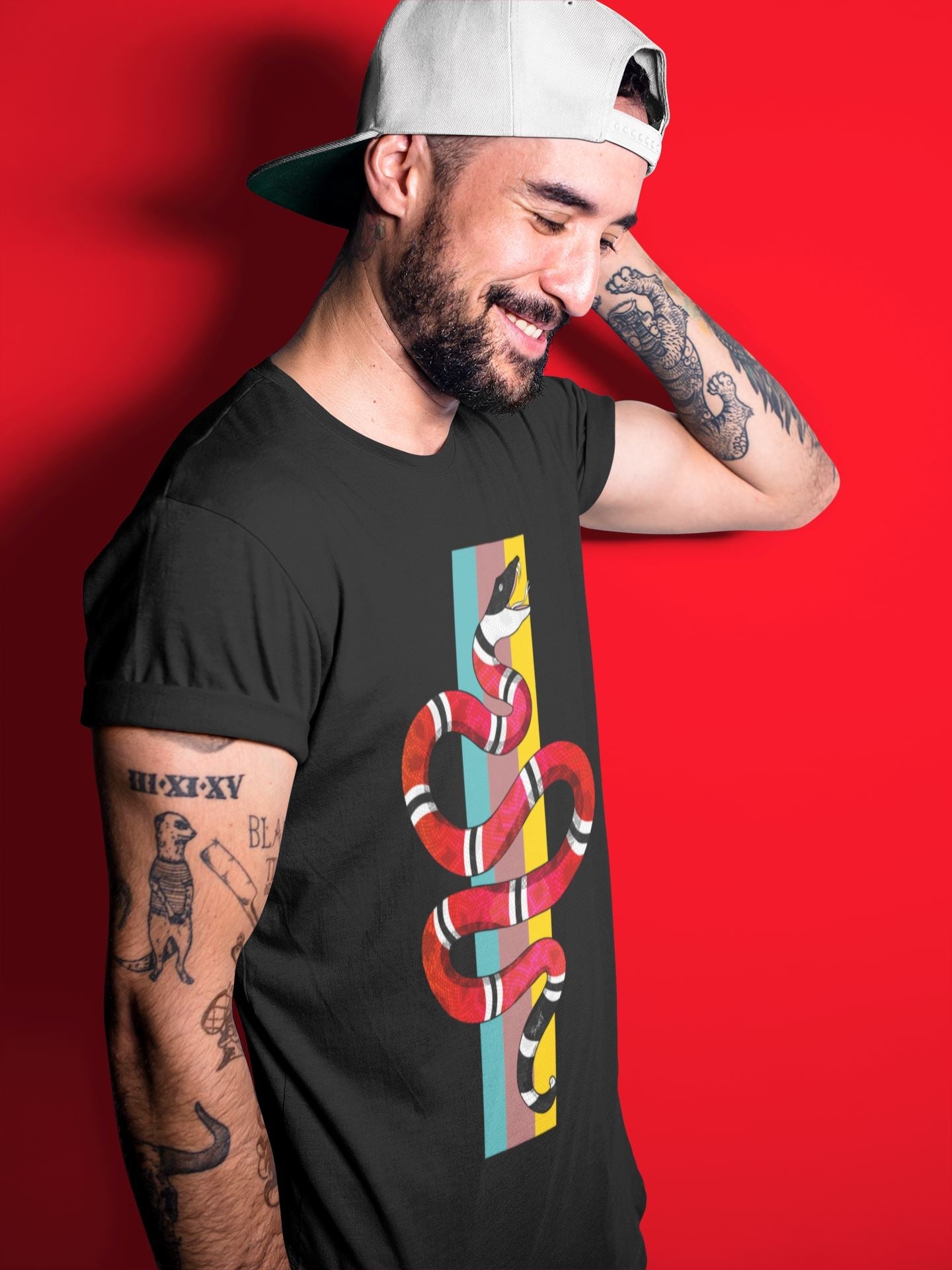 Snake Unisex Tops - Yeezy 700 Hi-Res Red