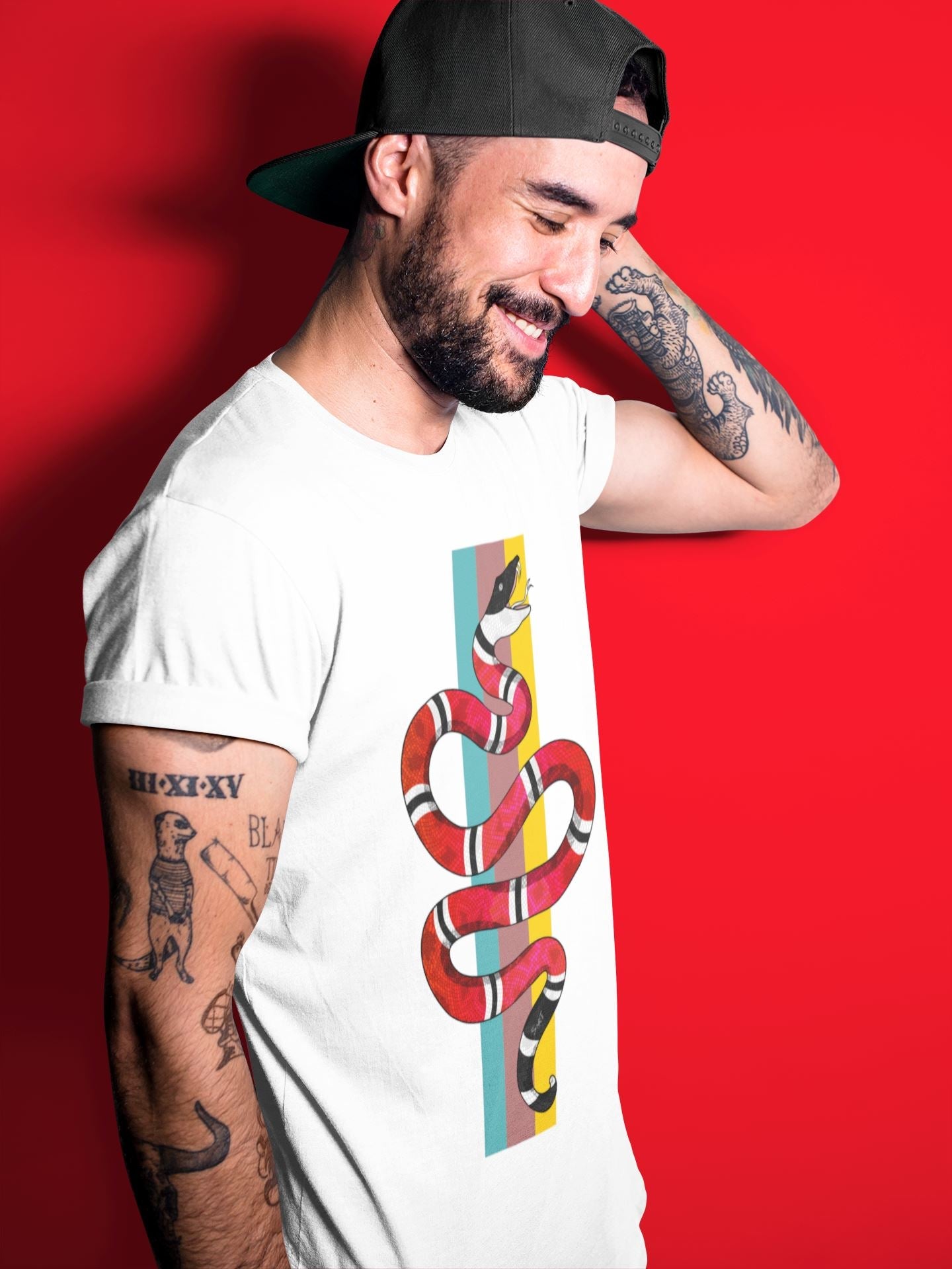 Snake Unisex Tops - Yeezy 700 Hi-Res Red