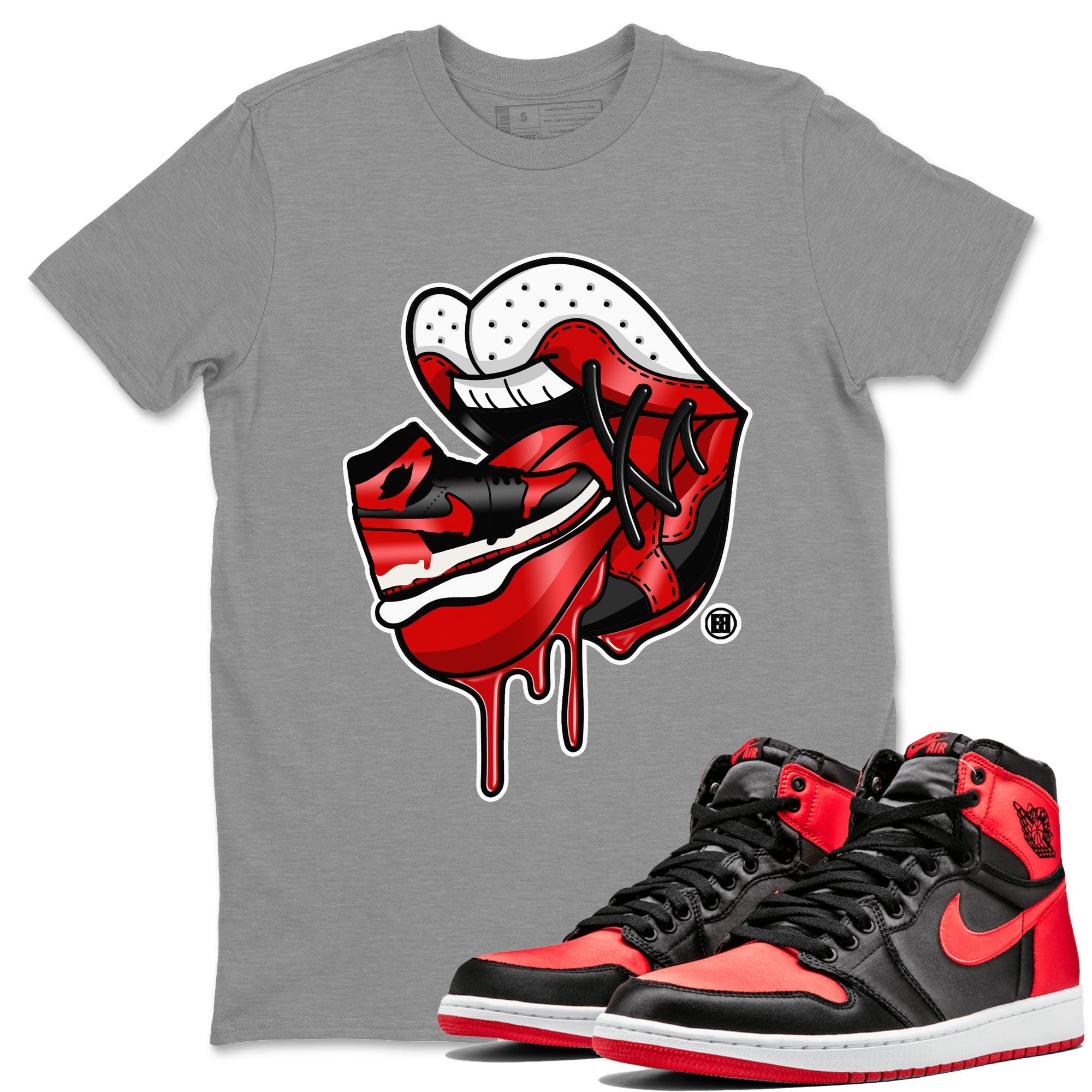 snkmatch Addiction 2 Unisex Tops - Air Jordan 1 Satin Bred