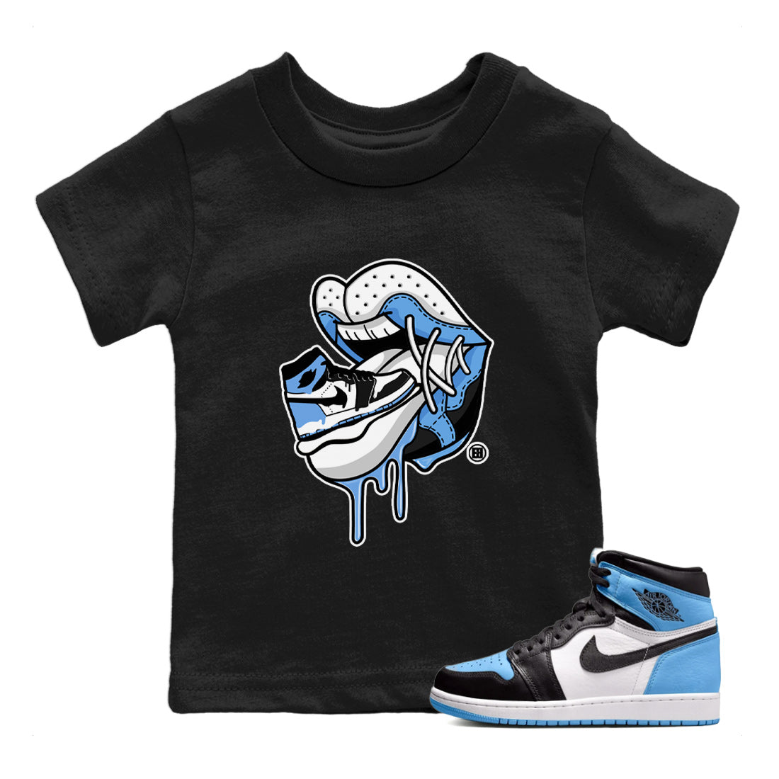 snkmatch Addiction 2 Kids Tops - Air Jordan 1 UNC Toe