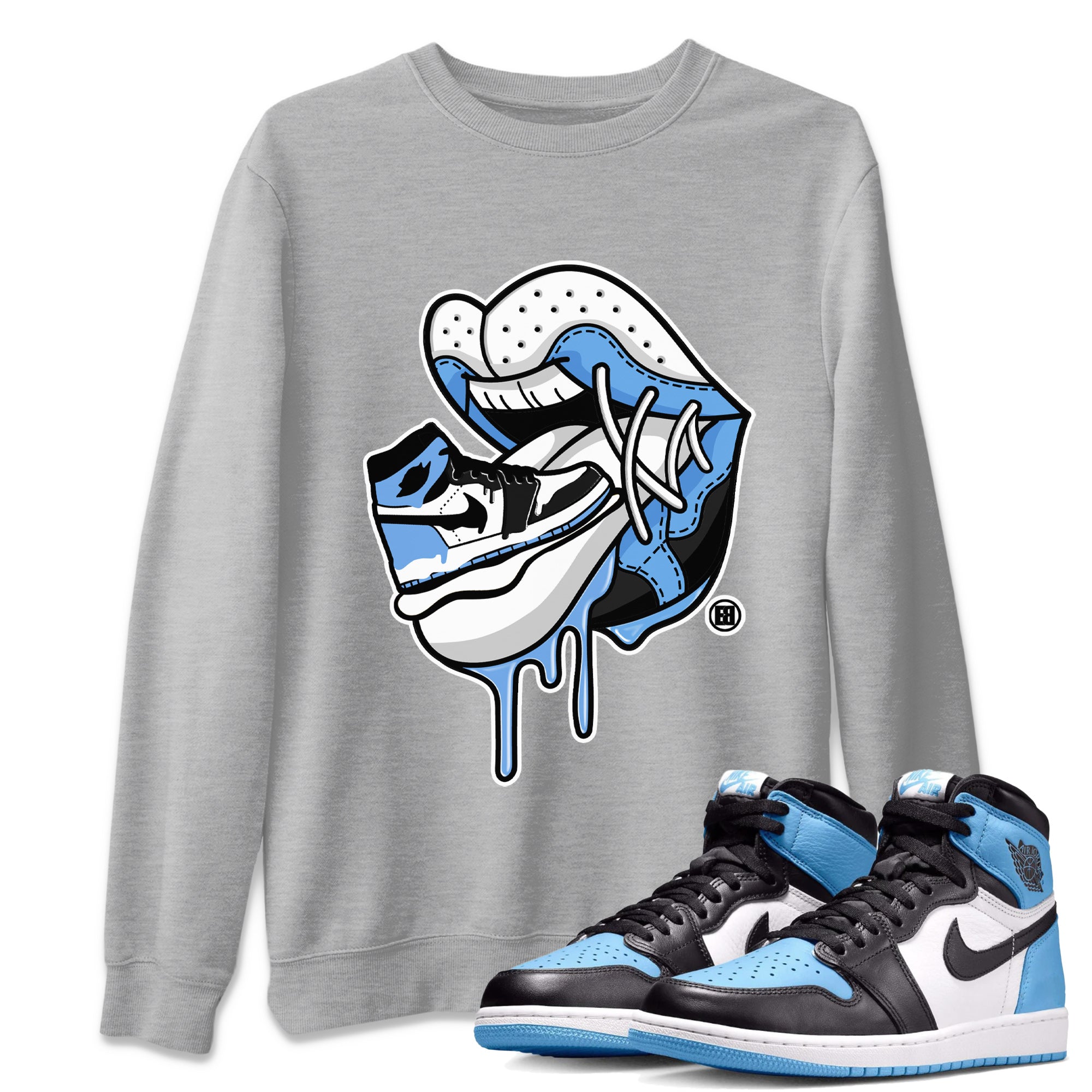 snkmatch Addiction 2 Unisex Tops - Air Jordan 1 UNC Toe