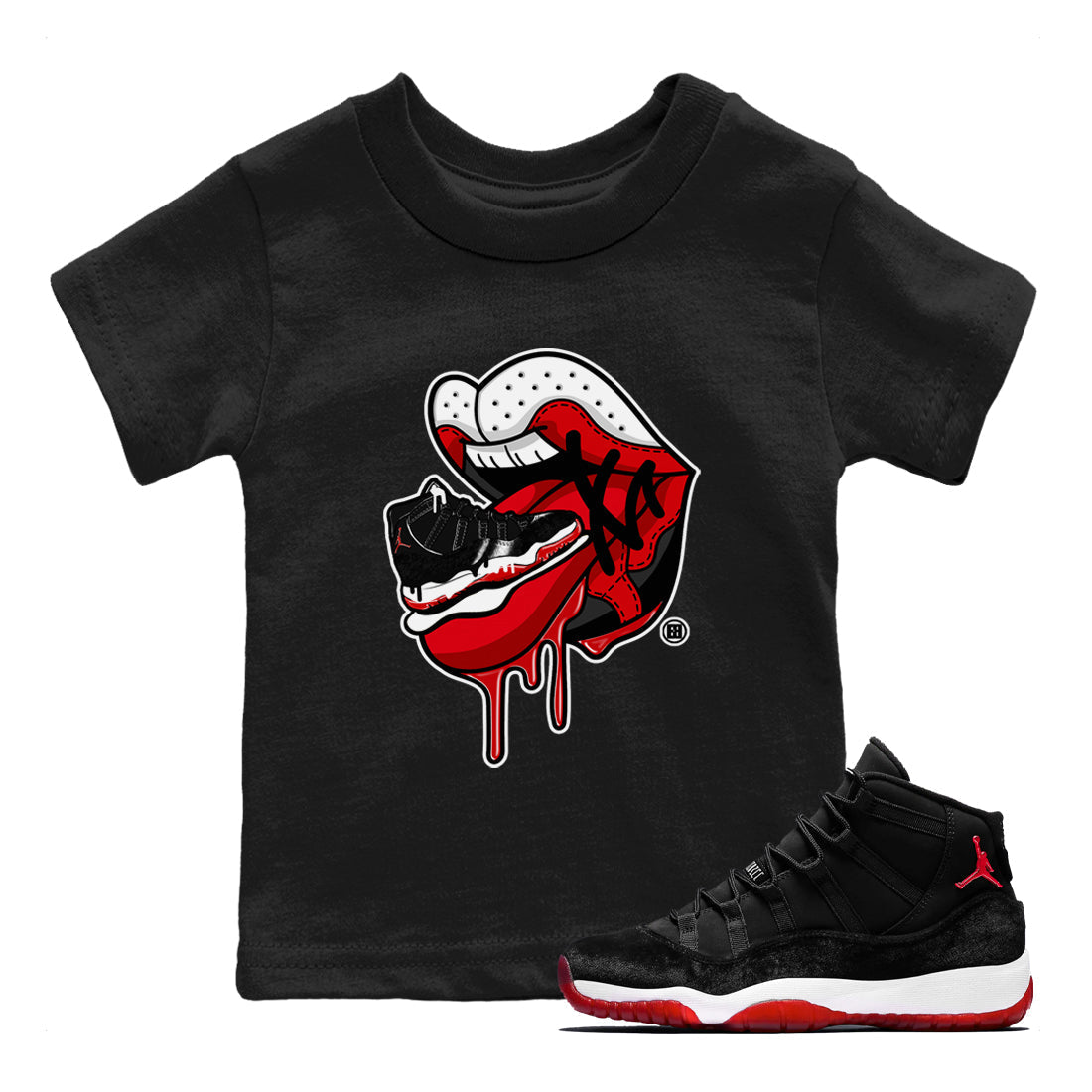 snkmatch Addiction 2 snkmatch Tees Kids - Air Jordan 11 Bred Velvet
