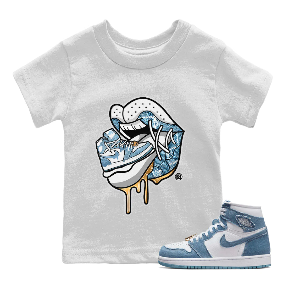 snkmatch Addiction 2 Kids Tops - Air Jordan 1 Denim