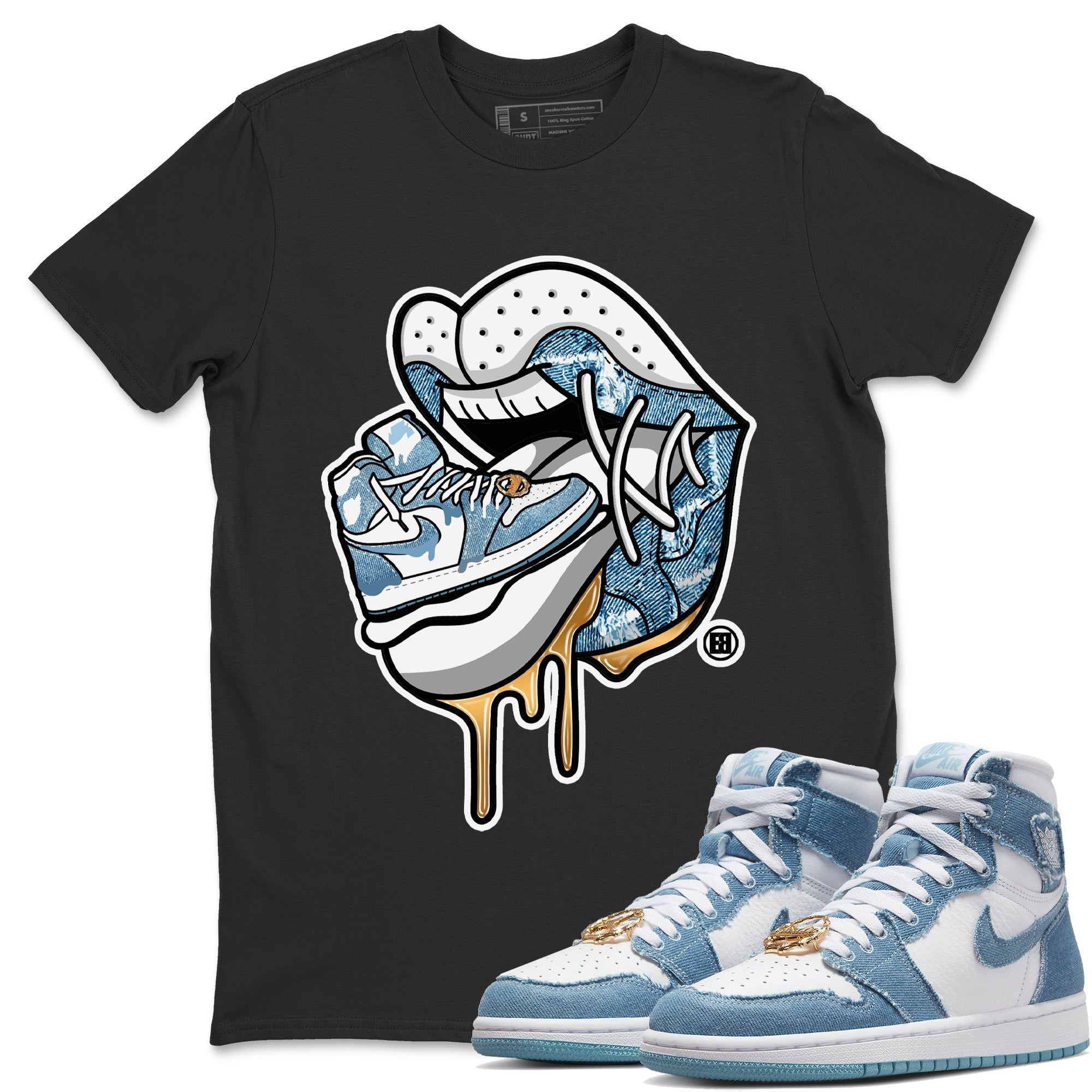 snkmatch Addiction 2 Unisex Tops - Air Jordan 1 Denim