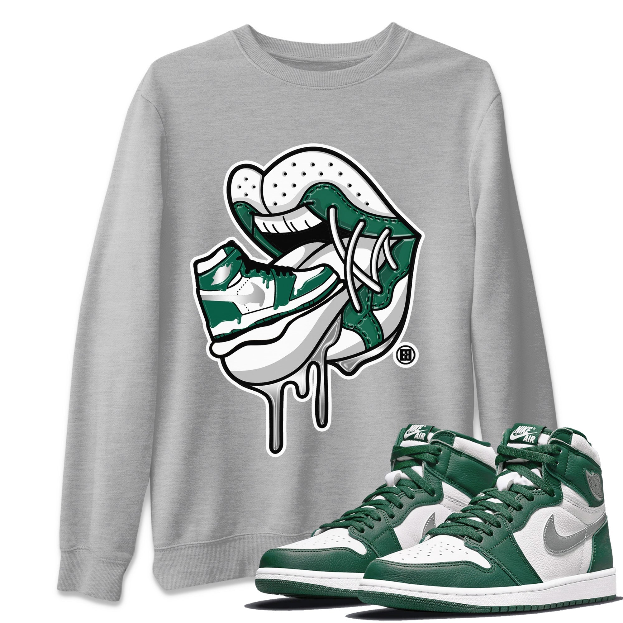 snkmatch Addiction 2 Unisex Tops - Air Jordan 1 Gorge Green