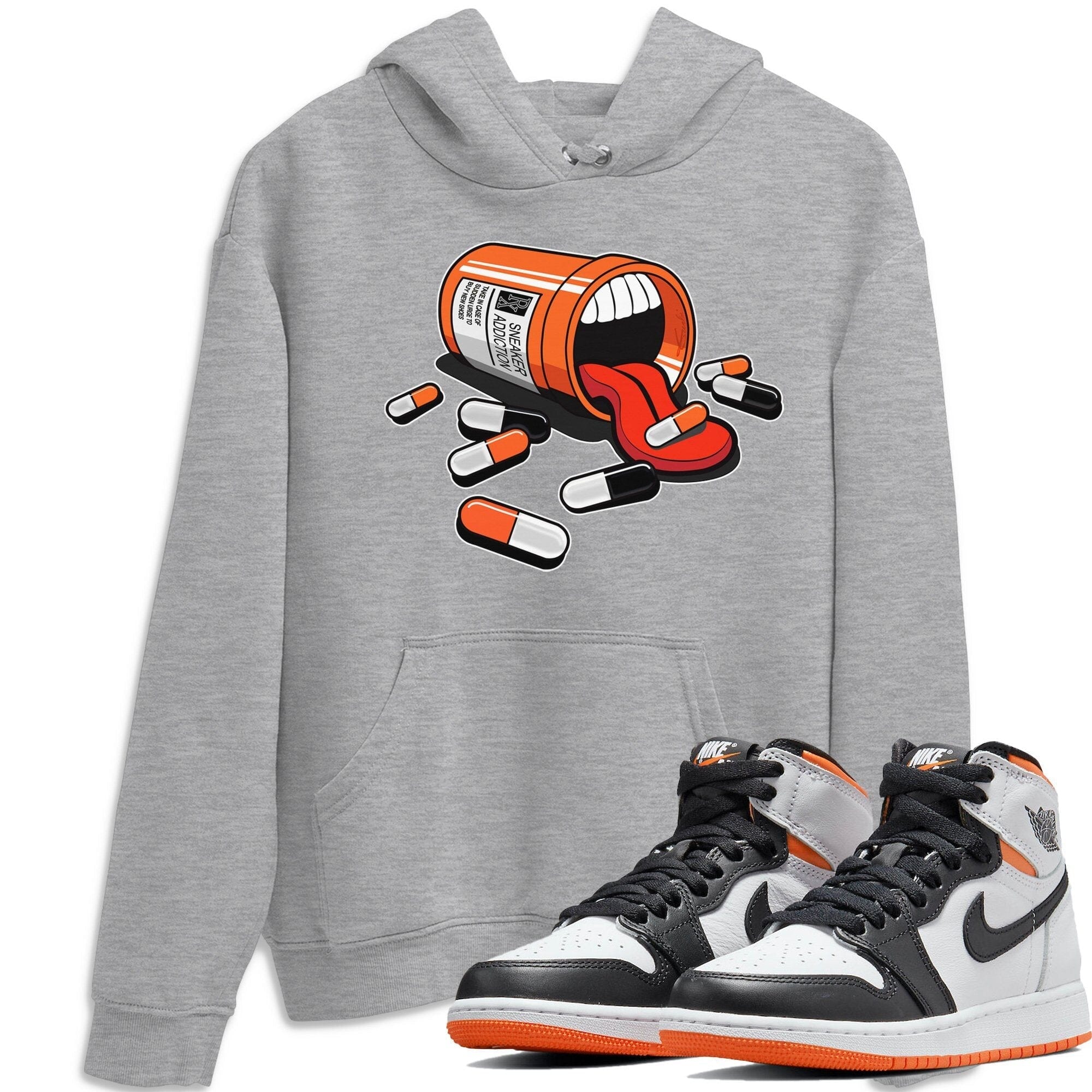 snkmatch Addiction Unisex Tops - Air Jordan 1 Electro Orange