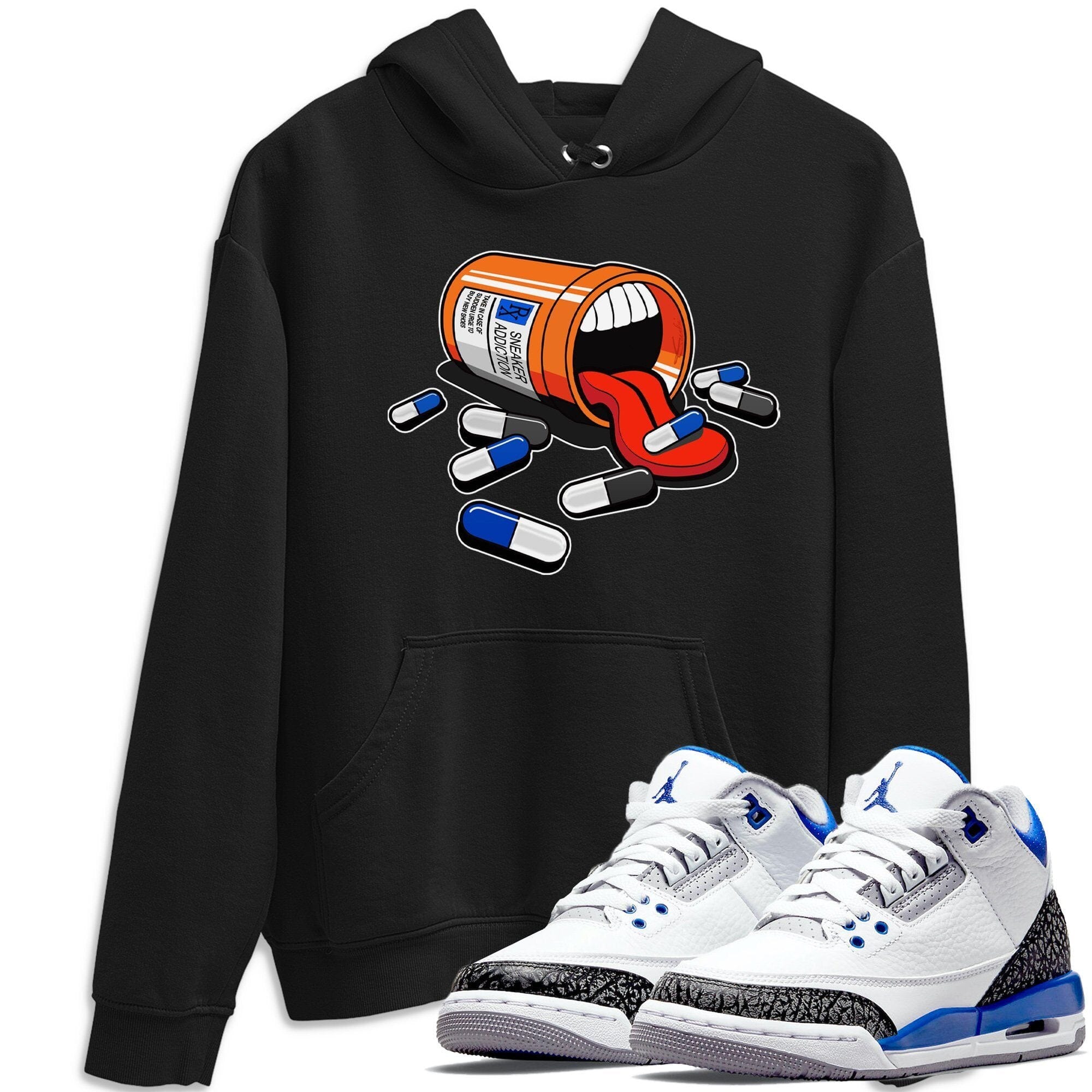 snkmatch Addiction Unisex Tops - Air Jordan 3 Racer Blue