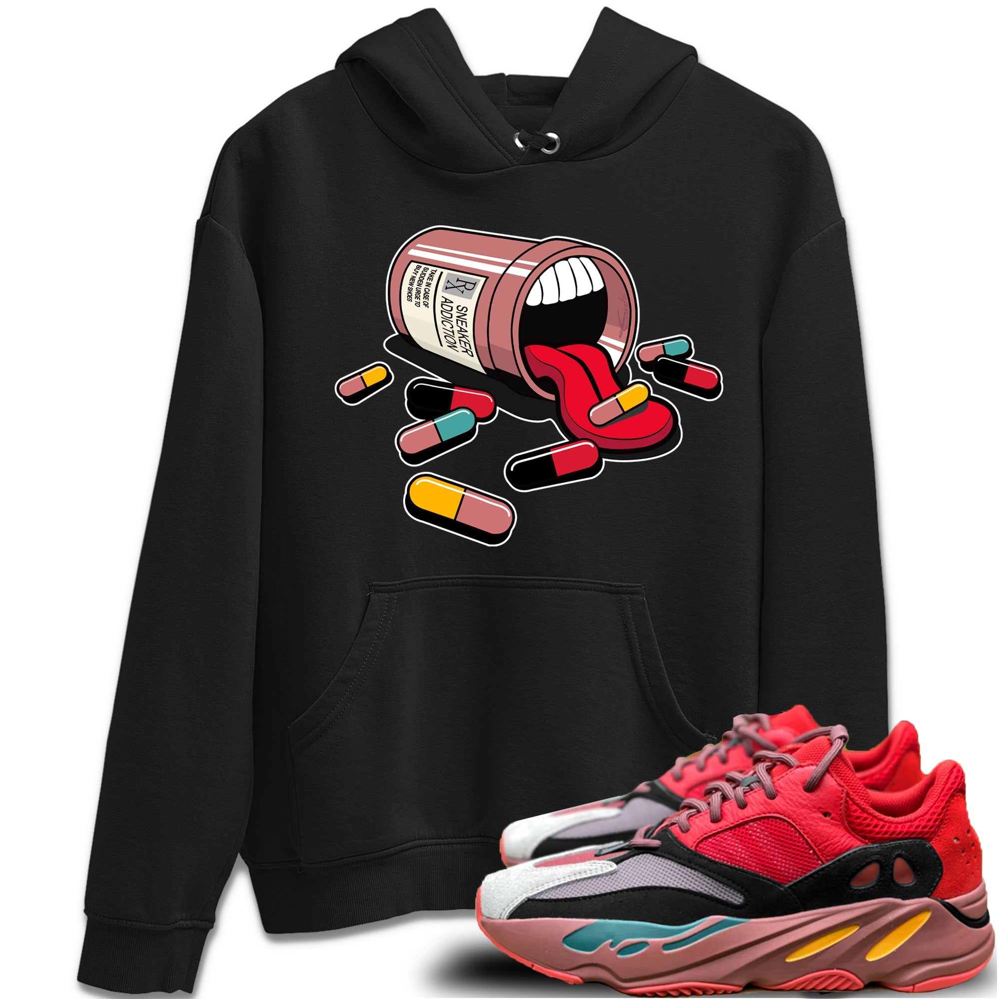 snkmatch Addiction Unisex Tops - Yeezy 700 Hi-Res Red