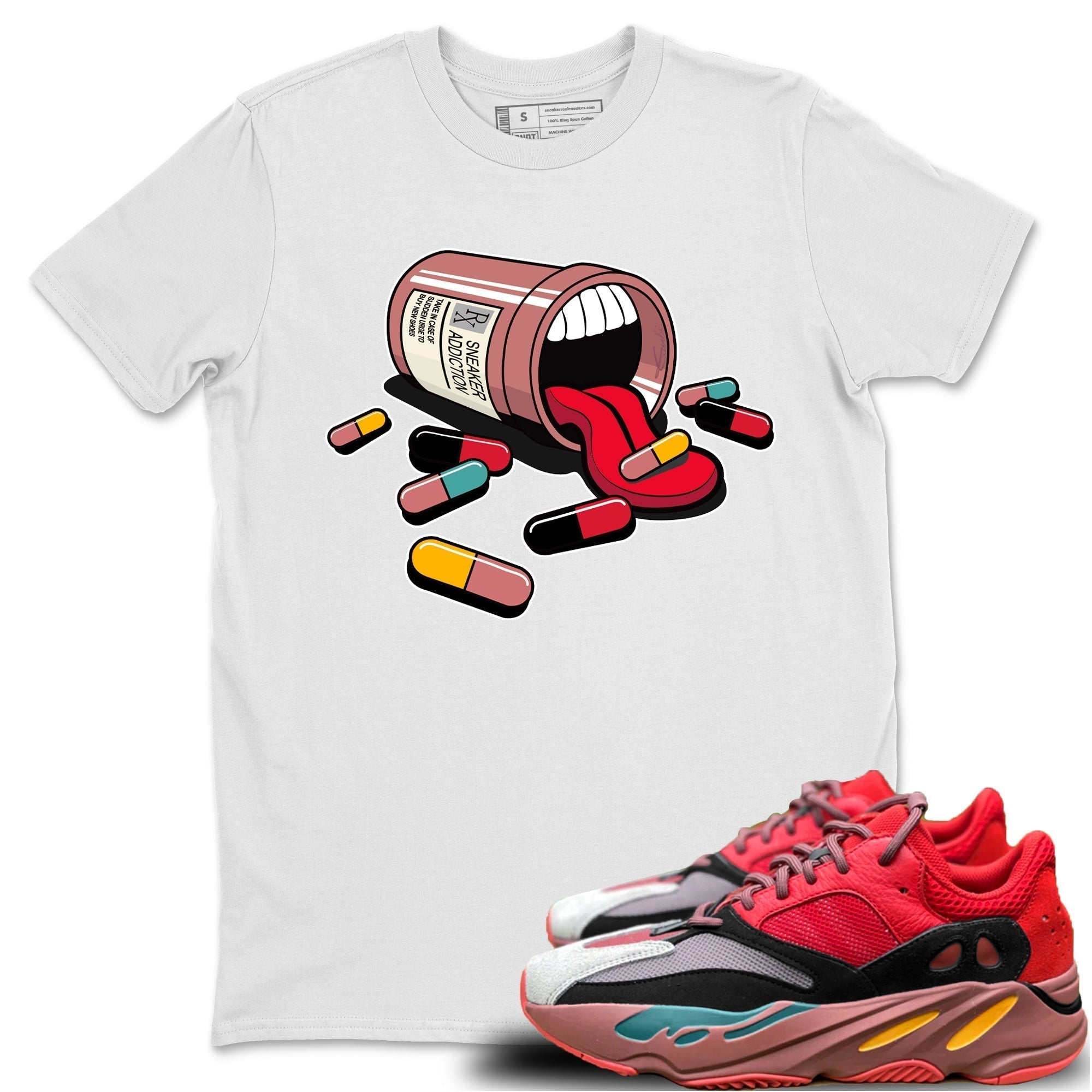snkmatch Addiction Unisex Tops - Yeezy 700 Hi-Res Red