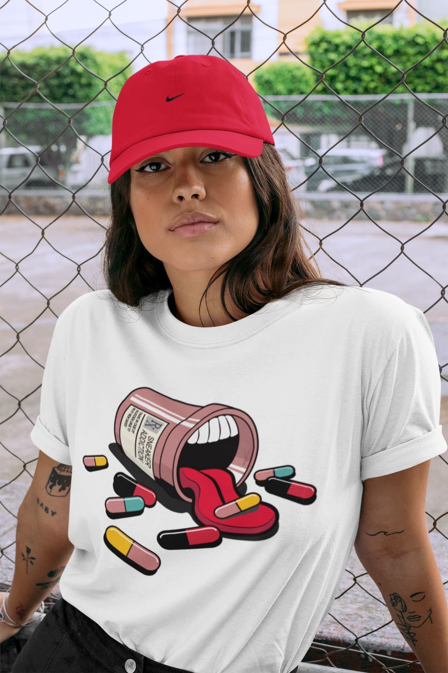 snkmatch Addiction Unisex Tops - Yeezy 700 Hi-Res Red