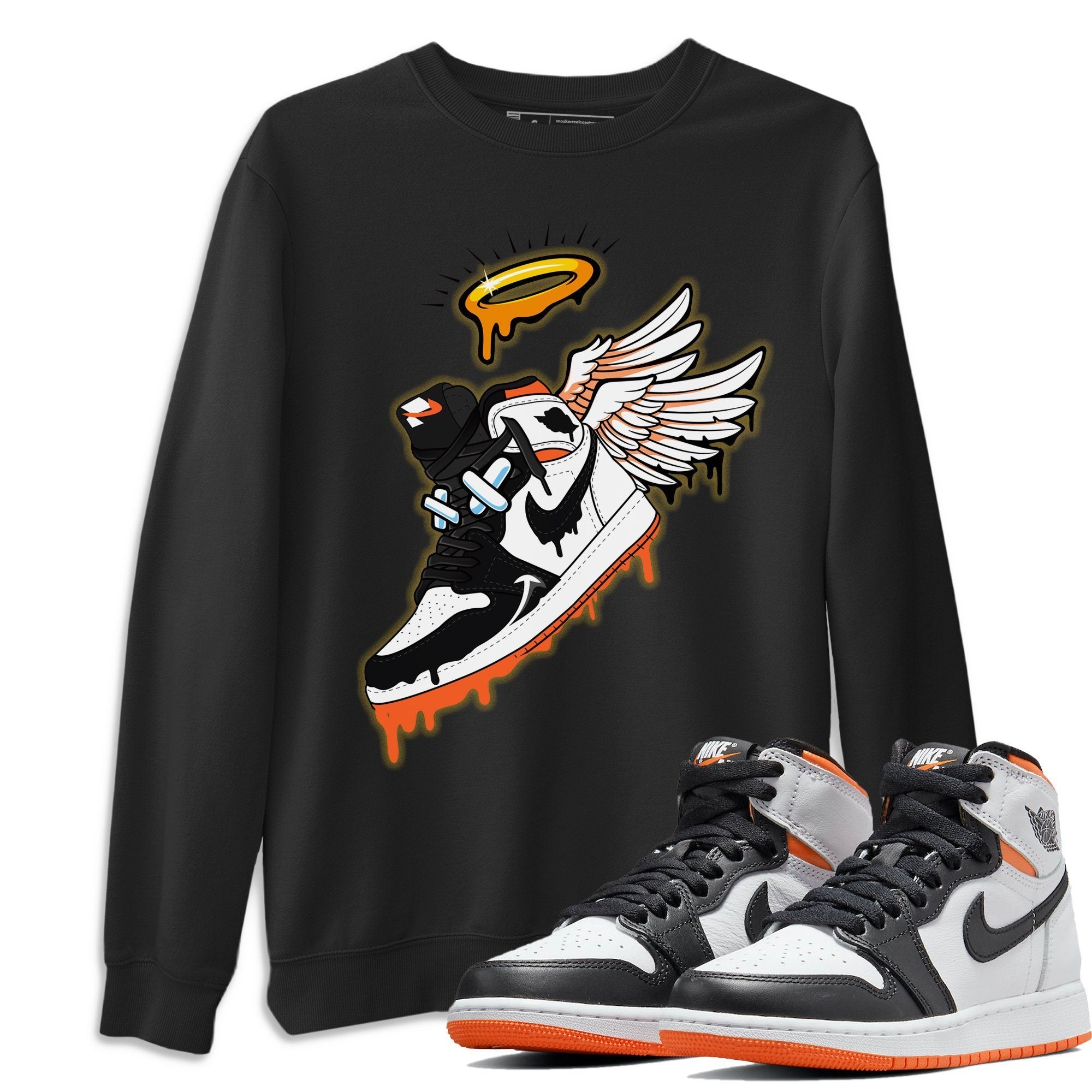 snkmatch Angel Unisex Tops - Air Jordan 1 Electro Orange