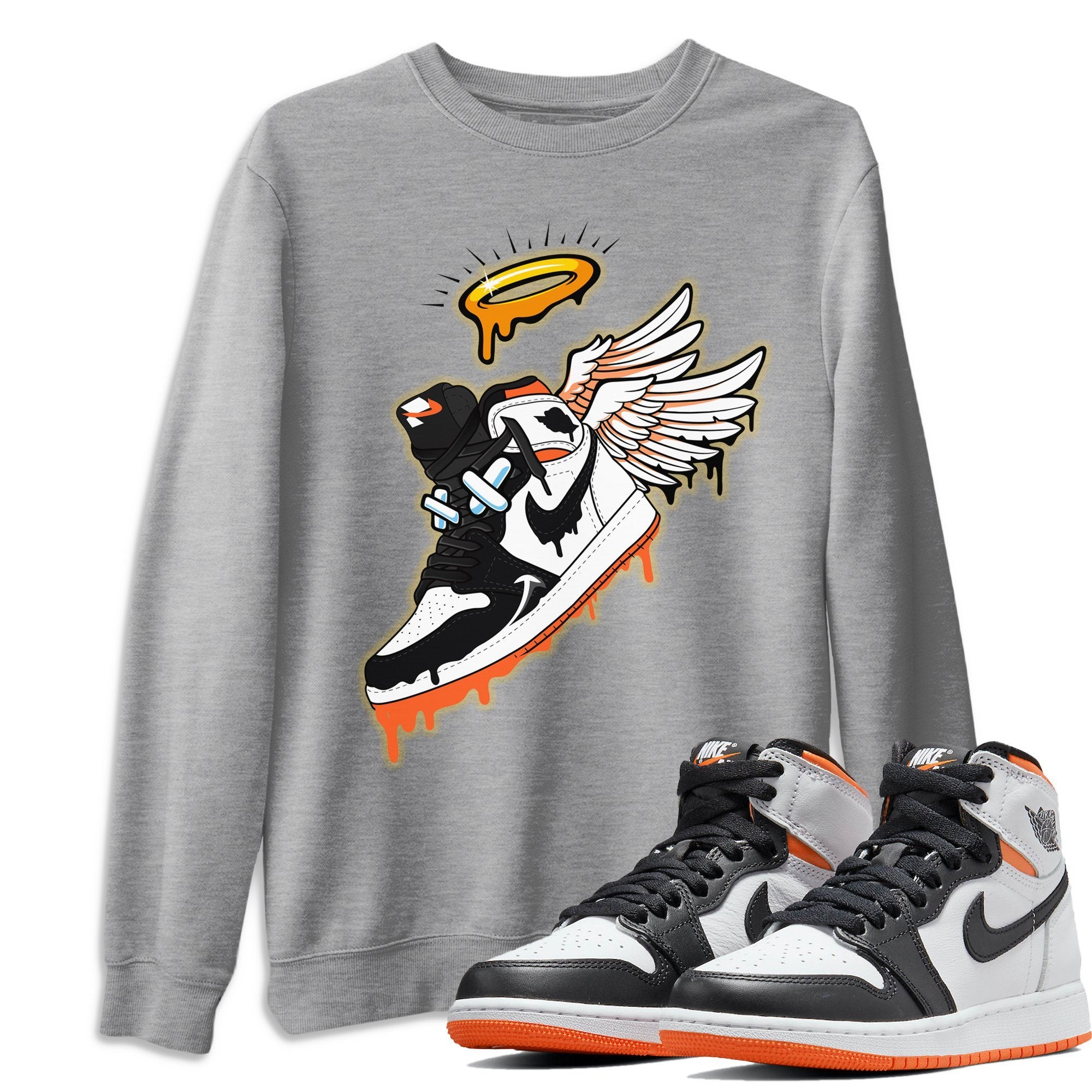 snkmatch Angel Unisex Tops - Air Jordan 1 Electro Orange