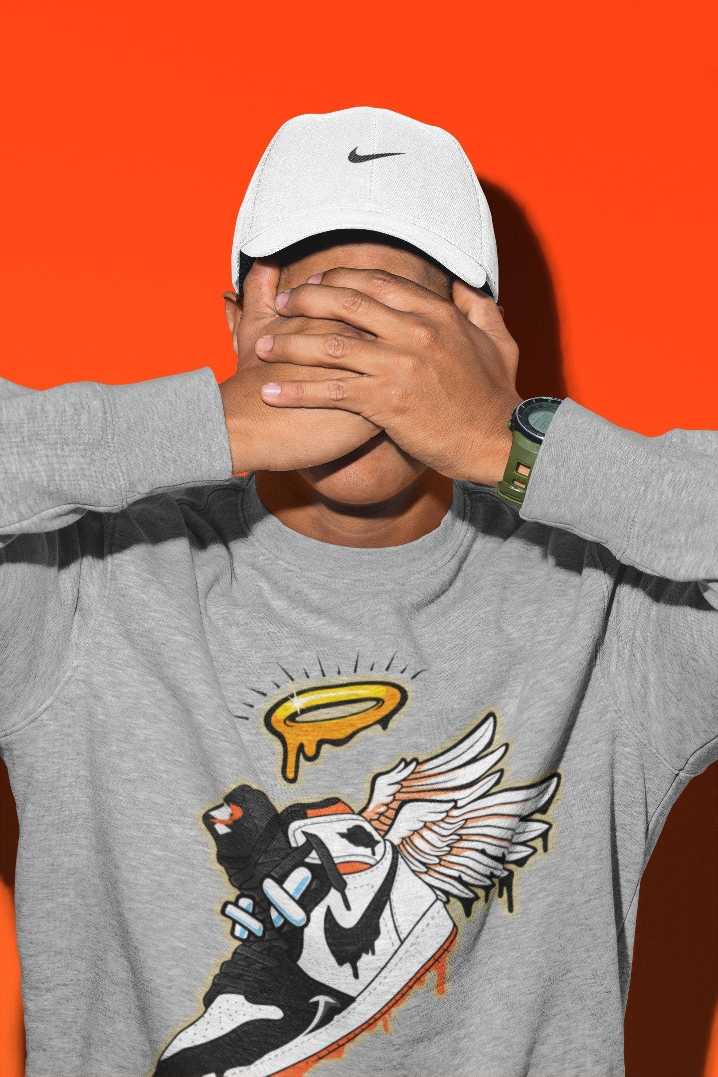 snkmatch Angel Unisex Tops - Air Jordan 1 Electro Orange