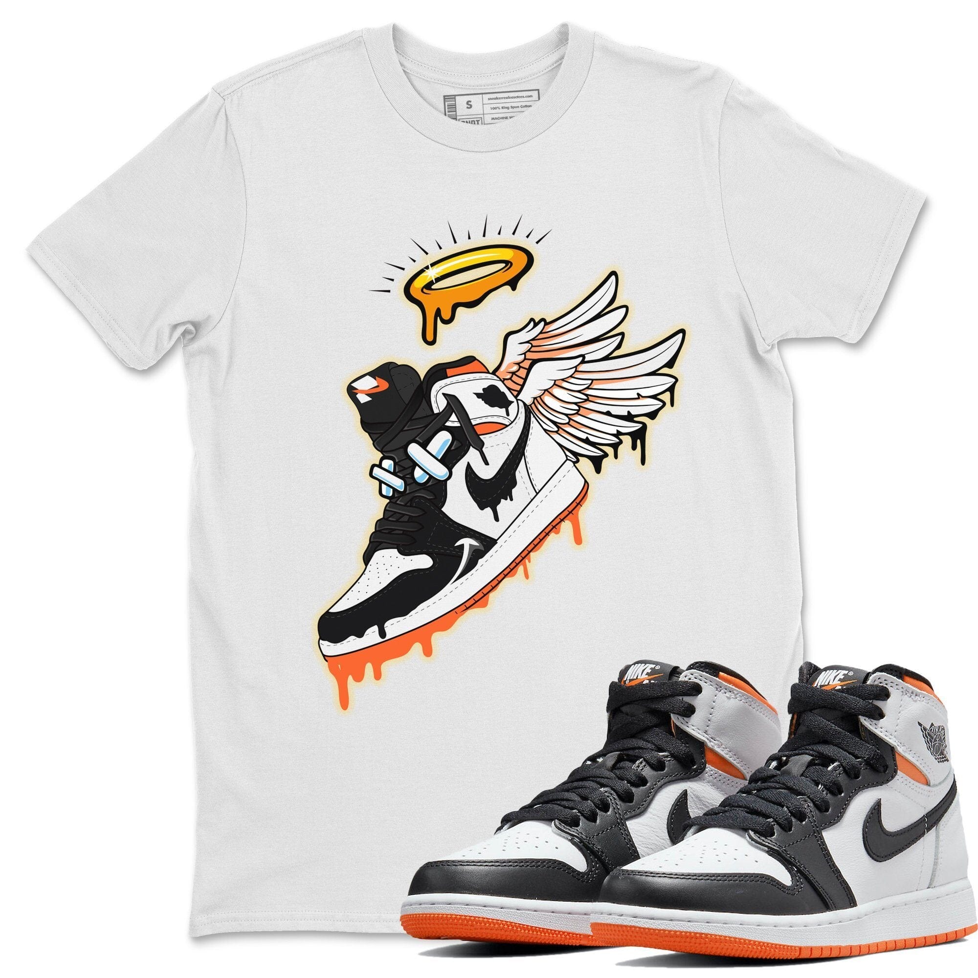 snkmatch Angel Unisex Tops - Air Jordan 1 Electro Orange