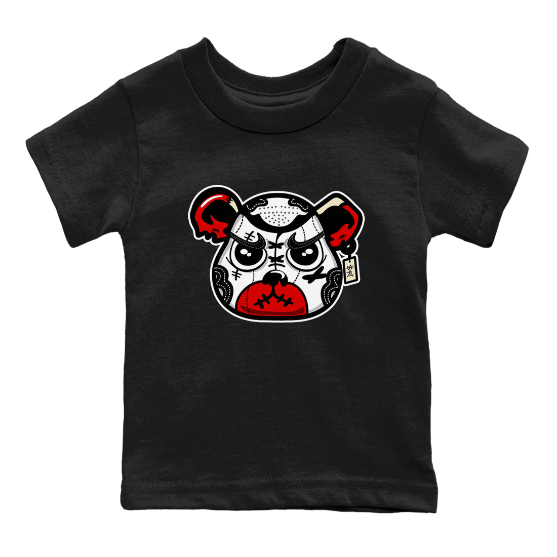 snkmatch Bear Face snkmatch Tees Kids - Air Jordan 1 Black Toe Reimagined