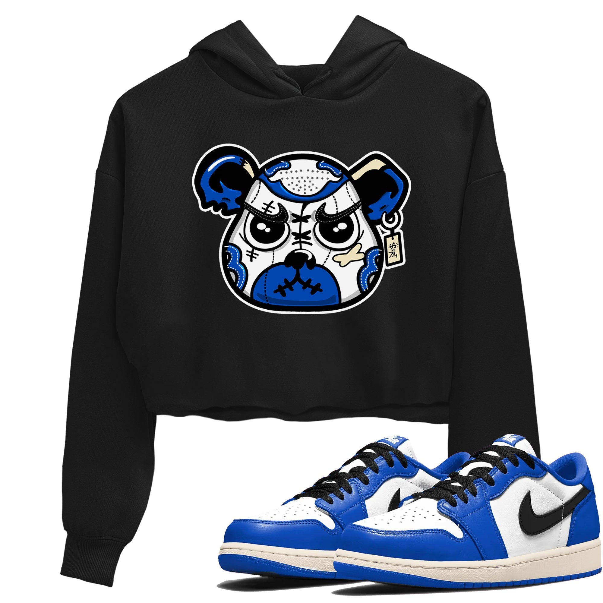 snkmatch Bear Face snkmatch Women's Top - Air Jordan 1 Game Royal