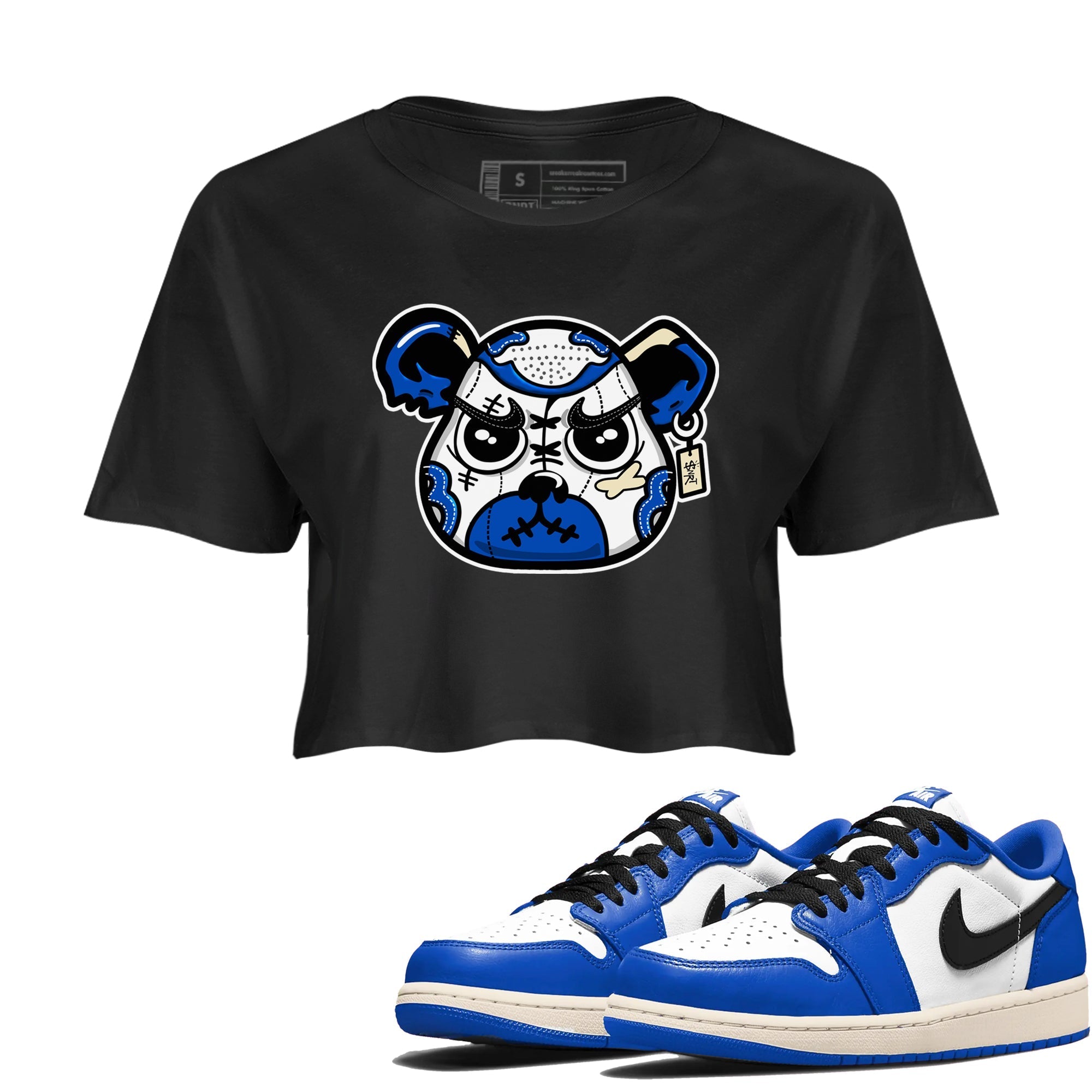 snkmatch Bear Face snkmatch Women's Top - Air Jordan 1 Game Royal