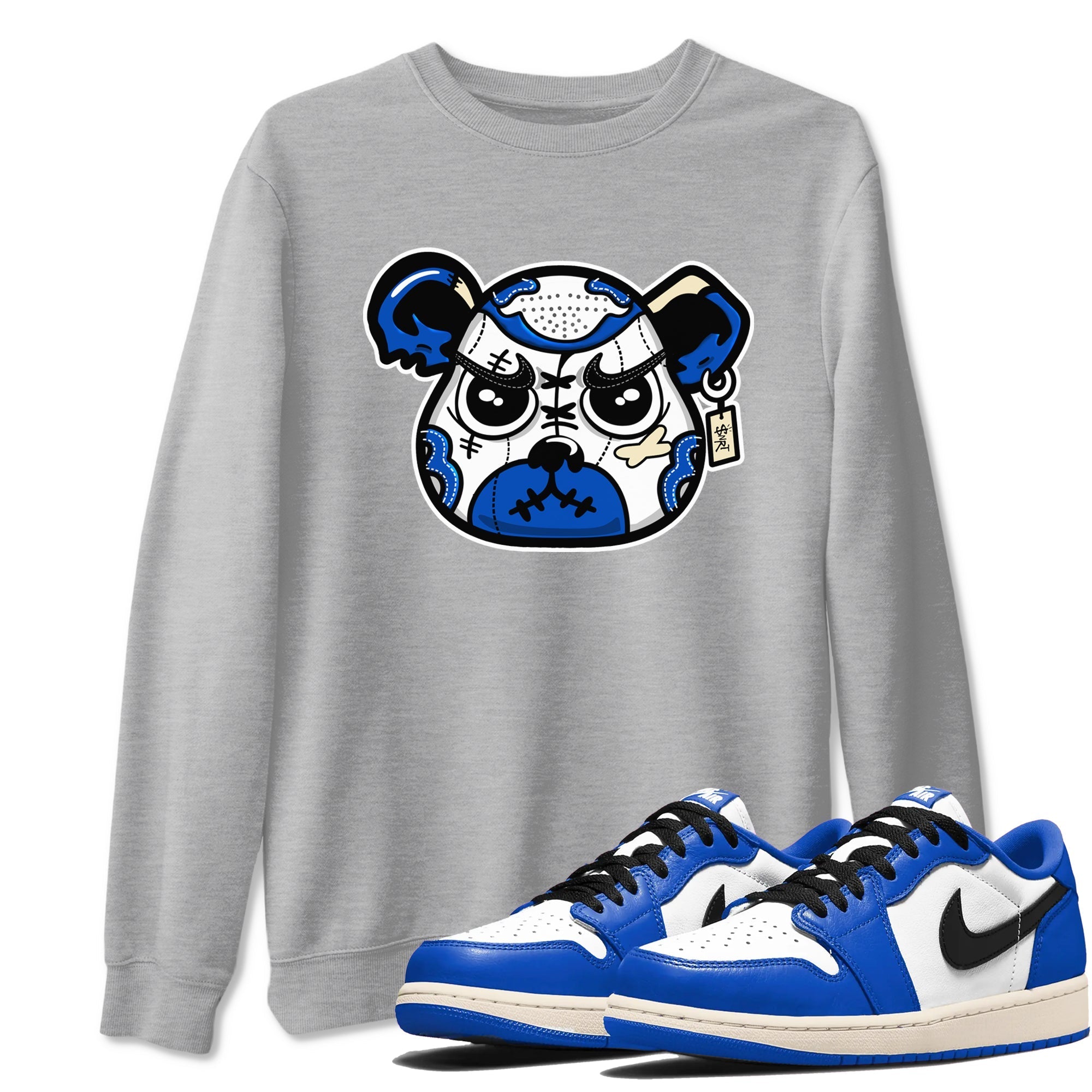 snkmatch Bear Face snkmatch Tees - Air Jordan 1 Game Royal