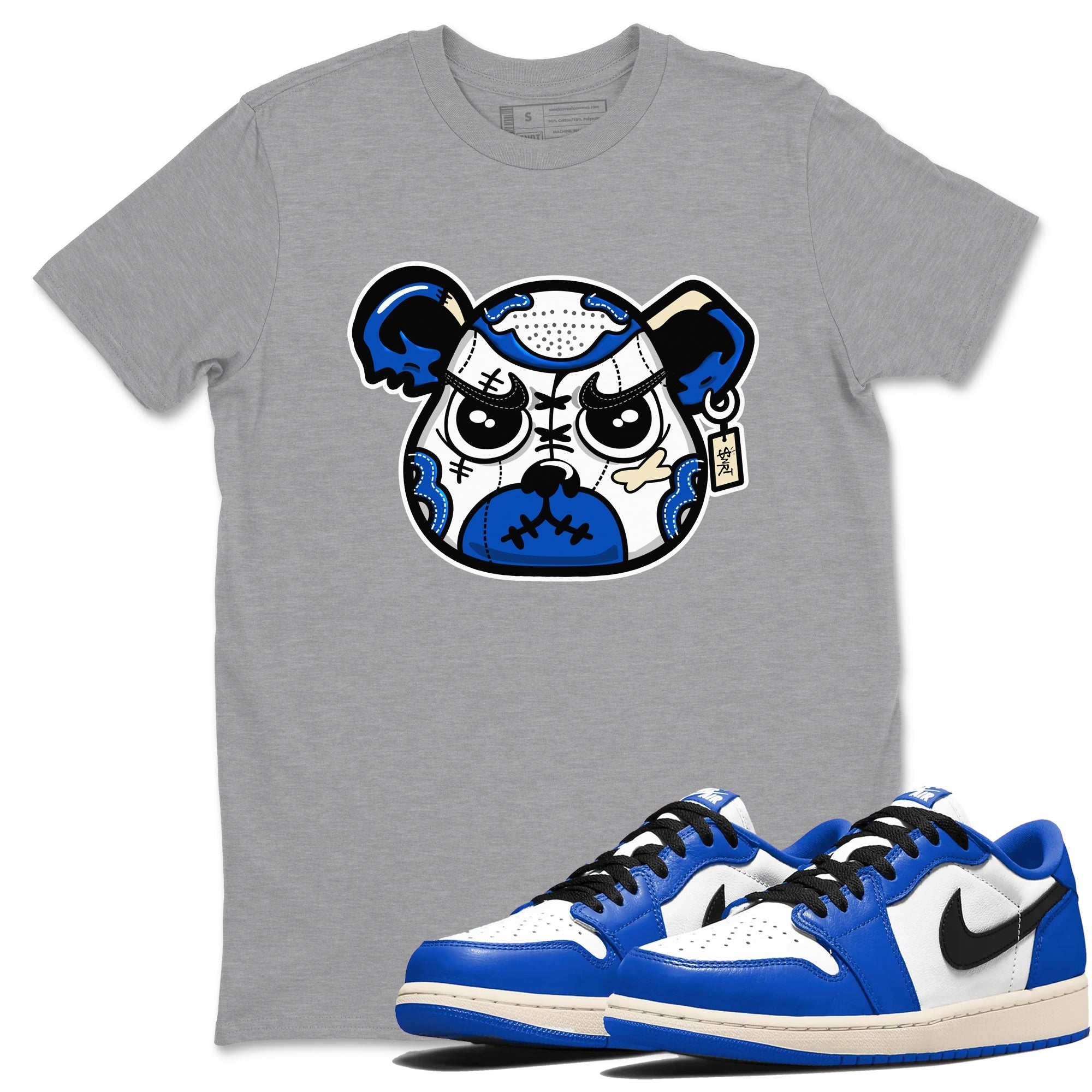 snkmatch Bear Face snkmatch Tees - Air Jordan 1 Game Royal