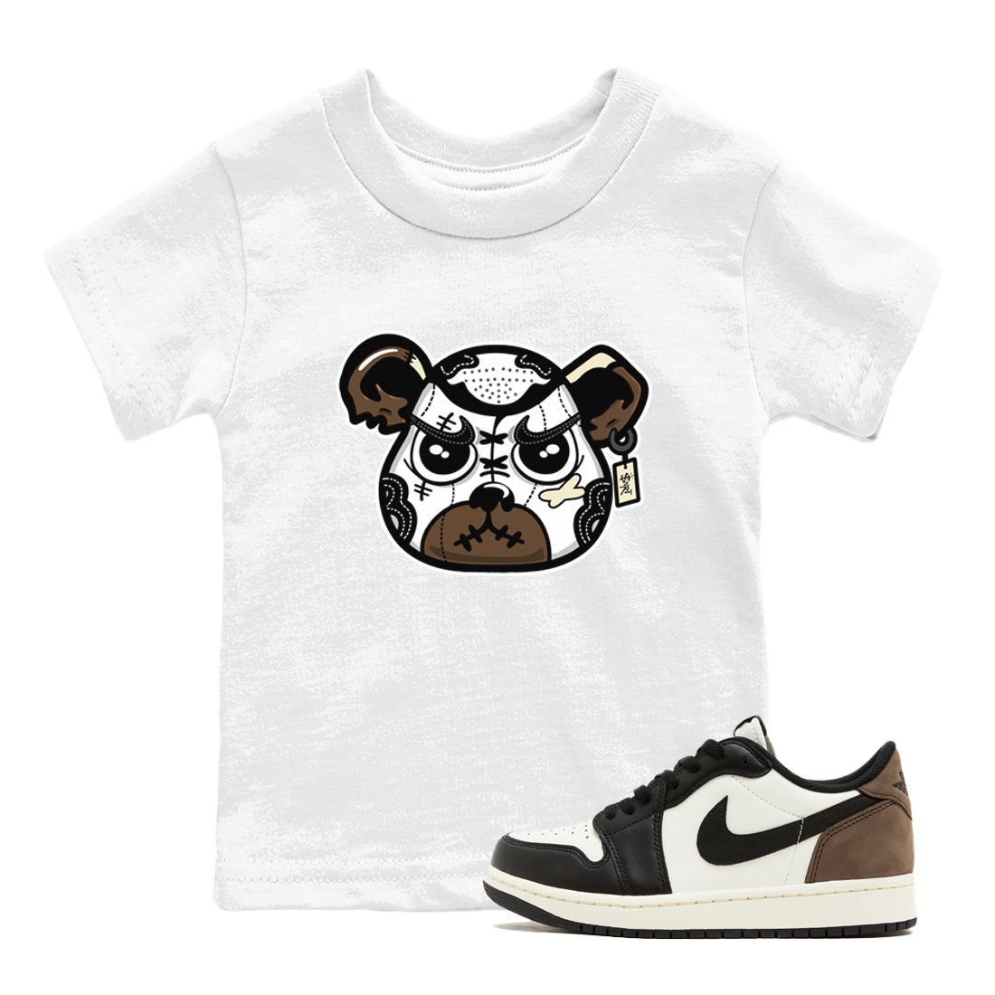 snkmatch Bear Face snkmatch Tees Kids - Air Jordan 1 Mocha
