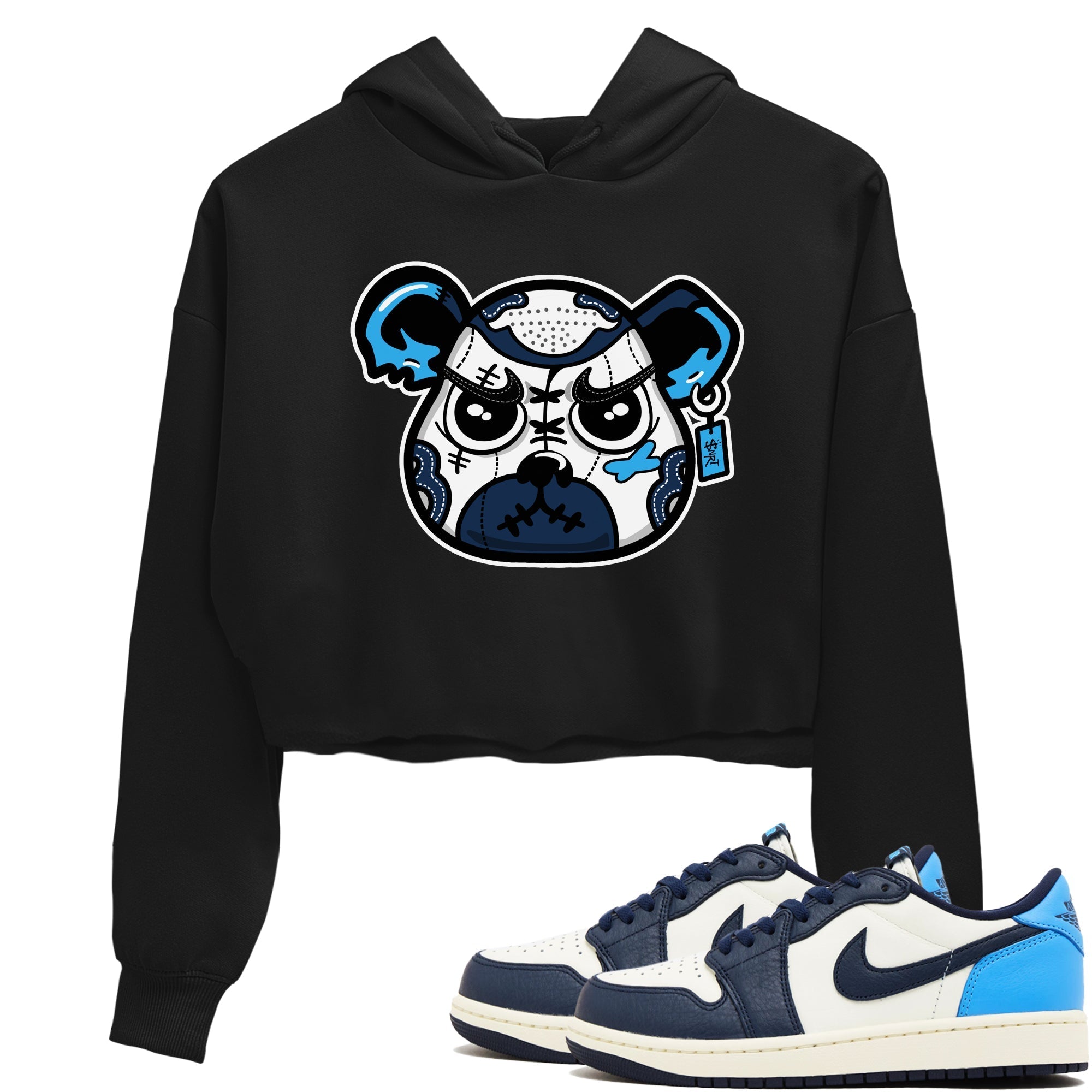snkmatch Bear Face snkmatch Women's Top - Air Jordan 1 Obsidian