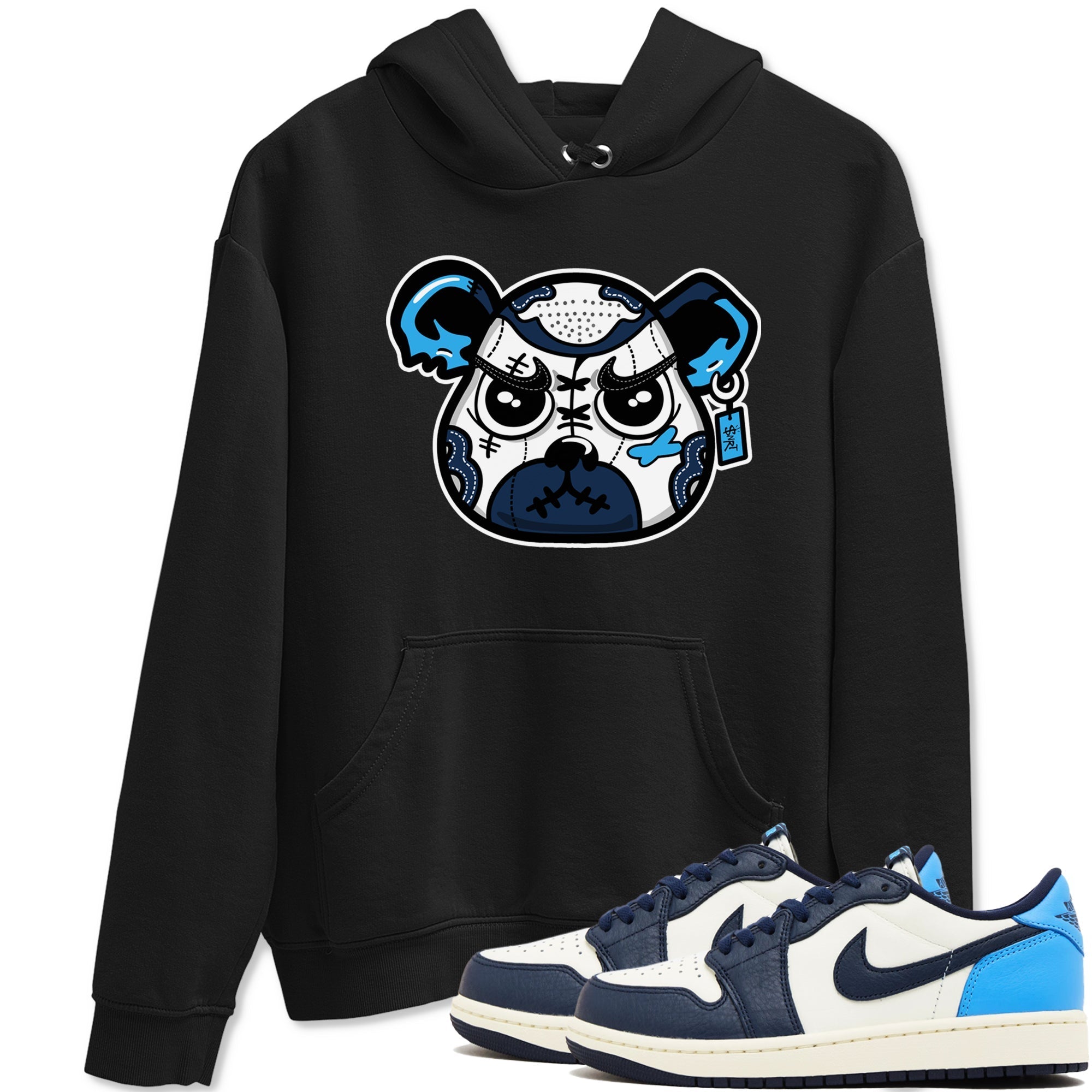 snkmatch Bear Face snkmatch Tees - Air Jordan 1 Obsidian
