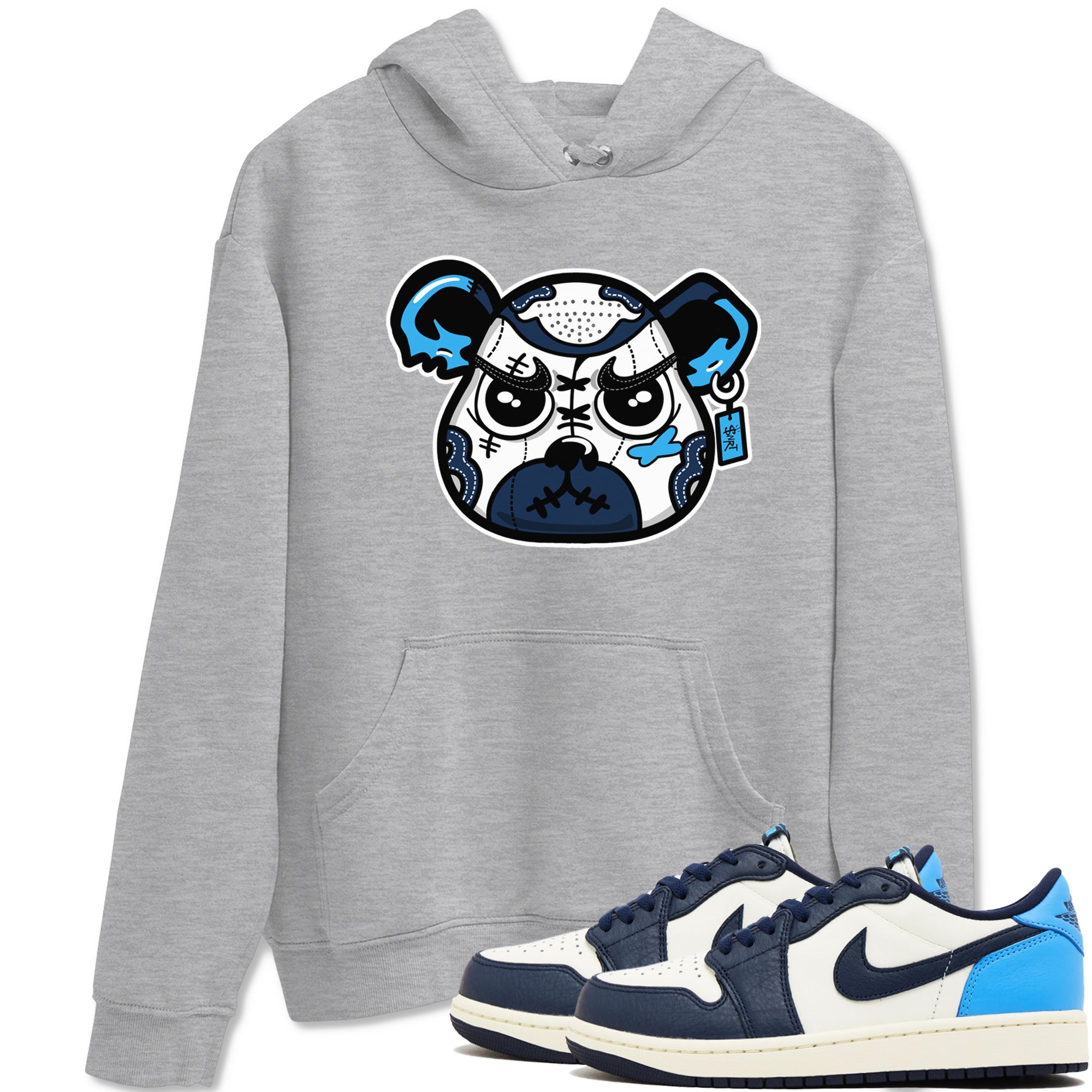 snkmatch Bear Face snkmatch Tees - Air Jordan 1 Obsidian