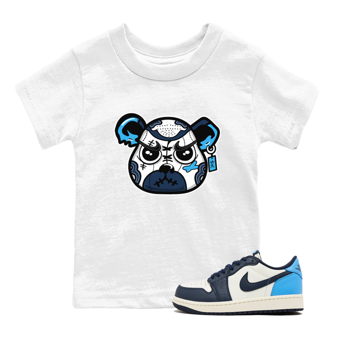 snkmatch Bear Face snkmatch Tees Kids - Air Jordan 1 Obsidian