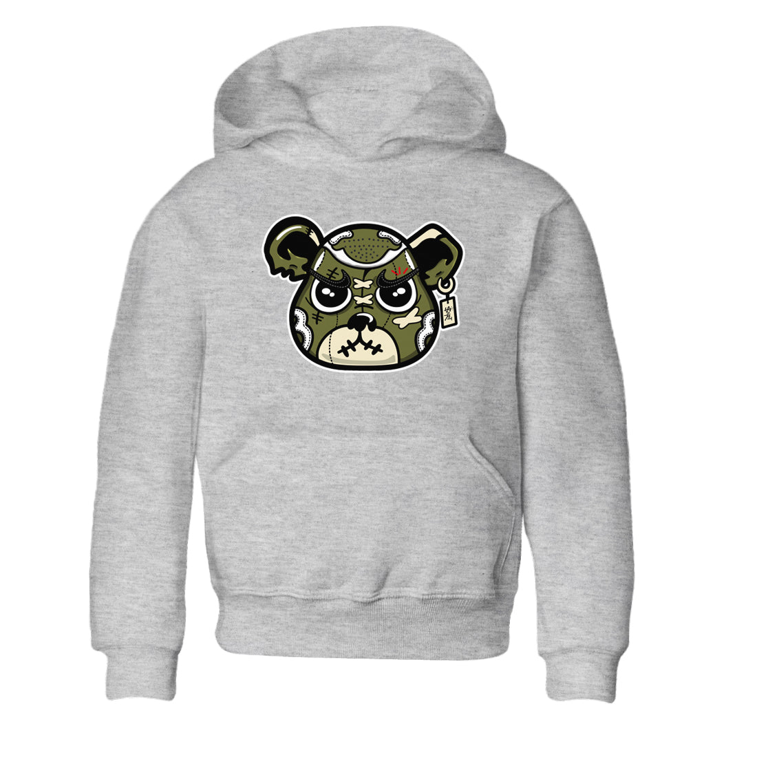 snkmatch Bear Face snkmatch Tees Kids - Air Jordan 1 Travis Scott Medium Olive