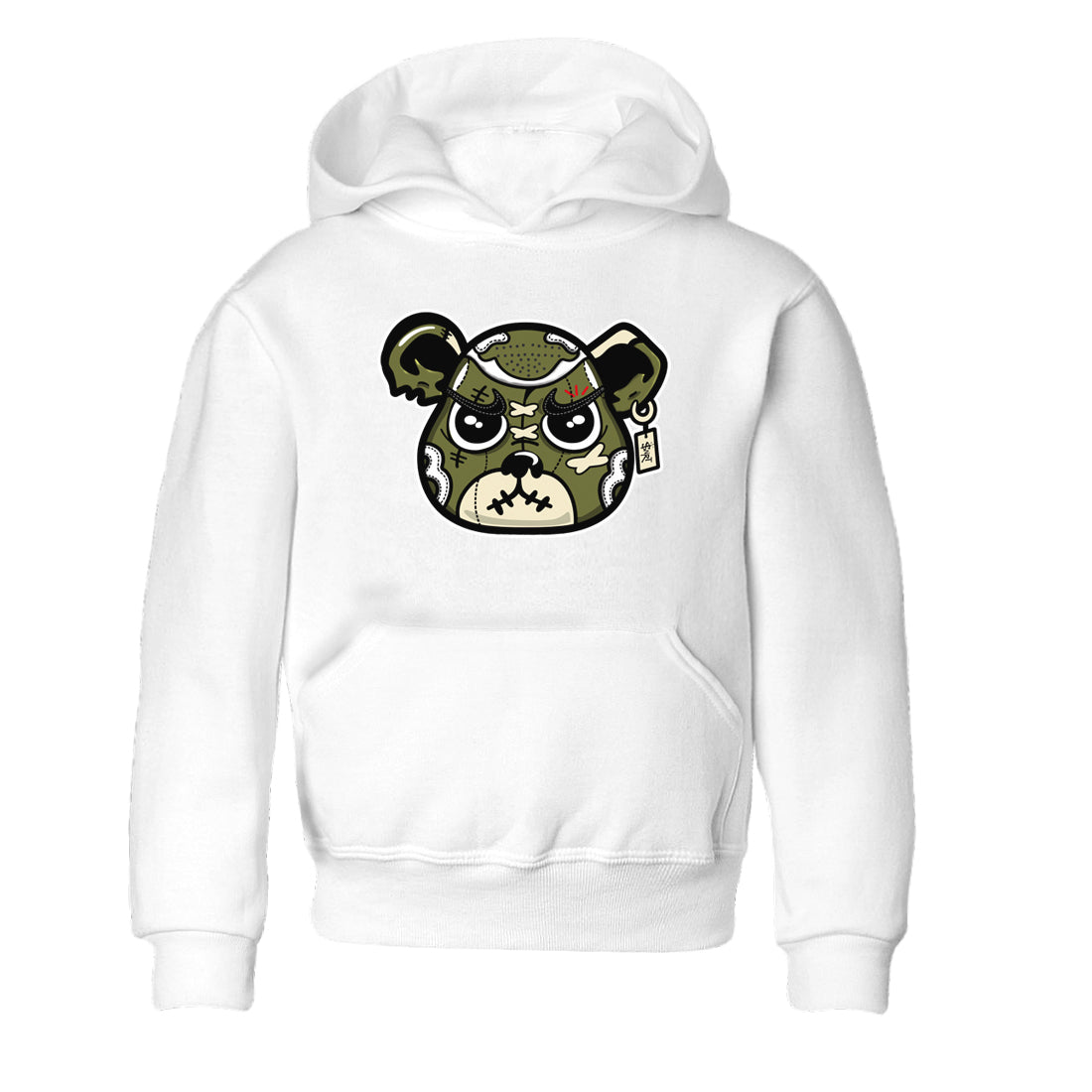 snkmatch Bear Face snkmatch Tees Kids - Air Jordan 1 Travis Scott Medium Olive