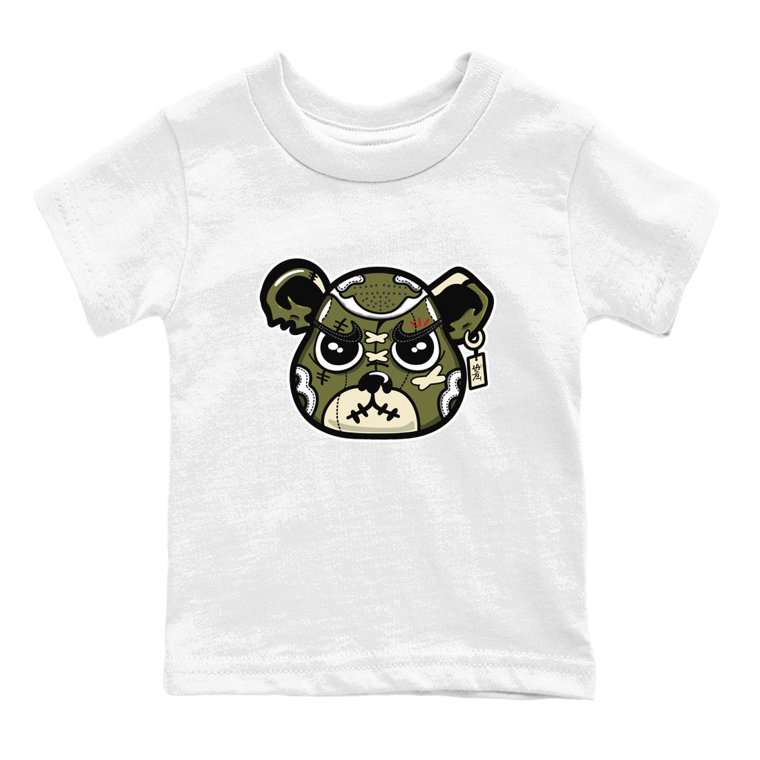 snkmatch Bear Face snkmatch Tees Kids - Air Jordan 1 Travis Scott Medium Olive