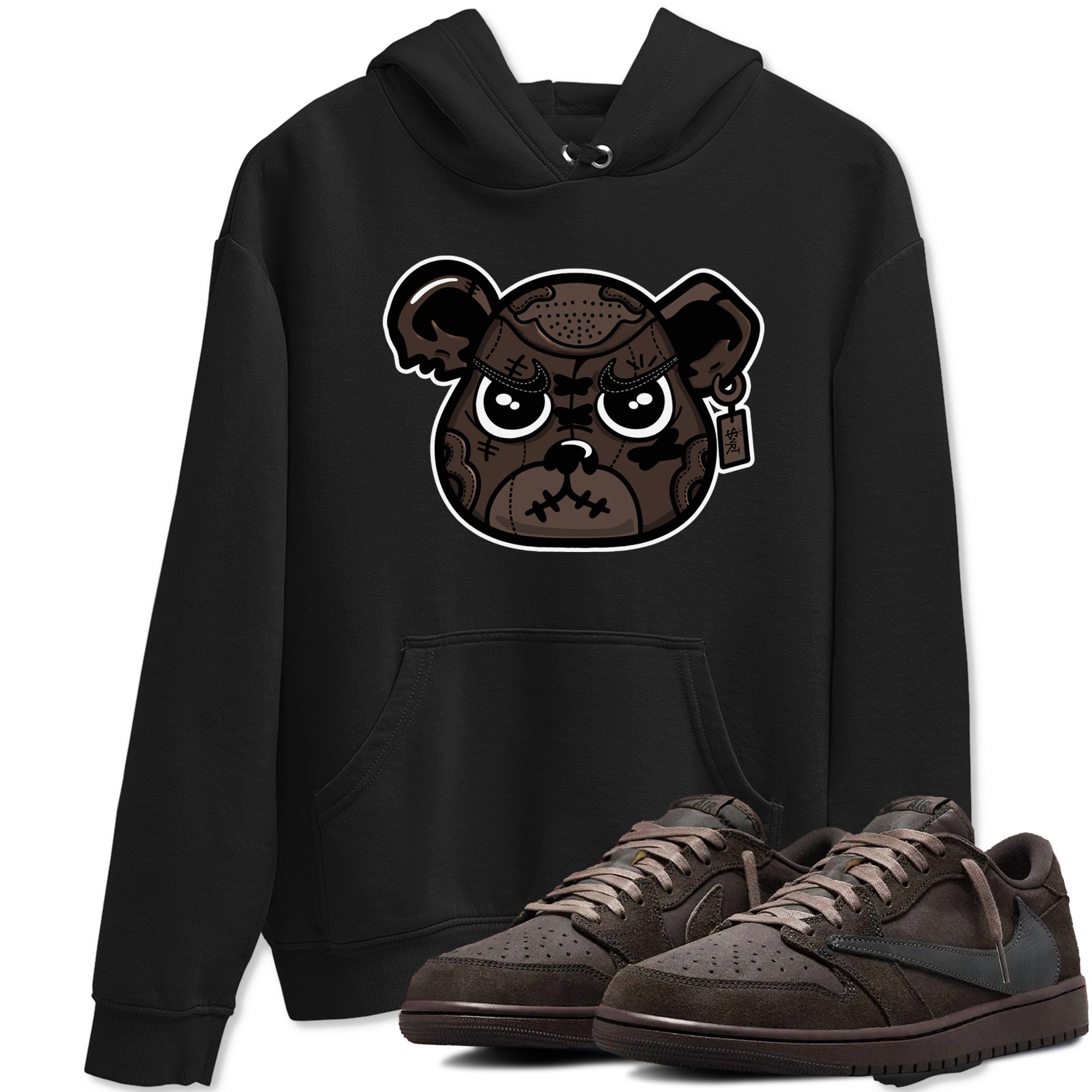 snkmatch Bear Face snkmatch Tees - Air Jordan 1 Travis Scott Velvet Brown