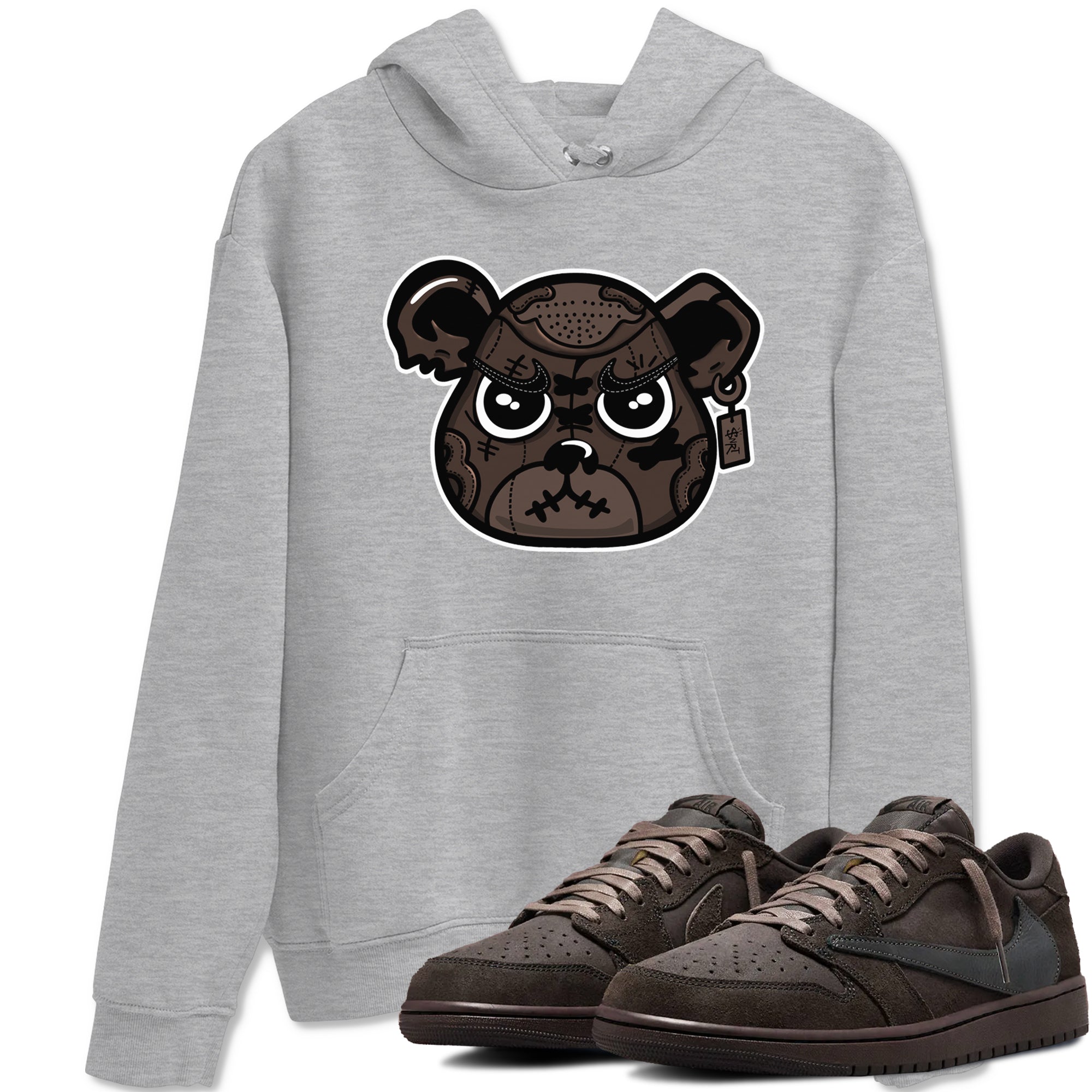 snkmatch Bear Face snkmatch Tees - Air Jordan 1 Travis Scott Velvet Brown