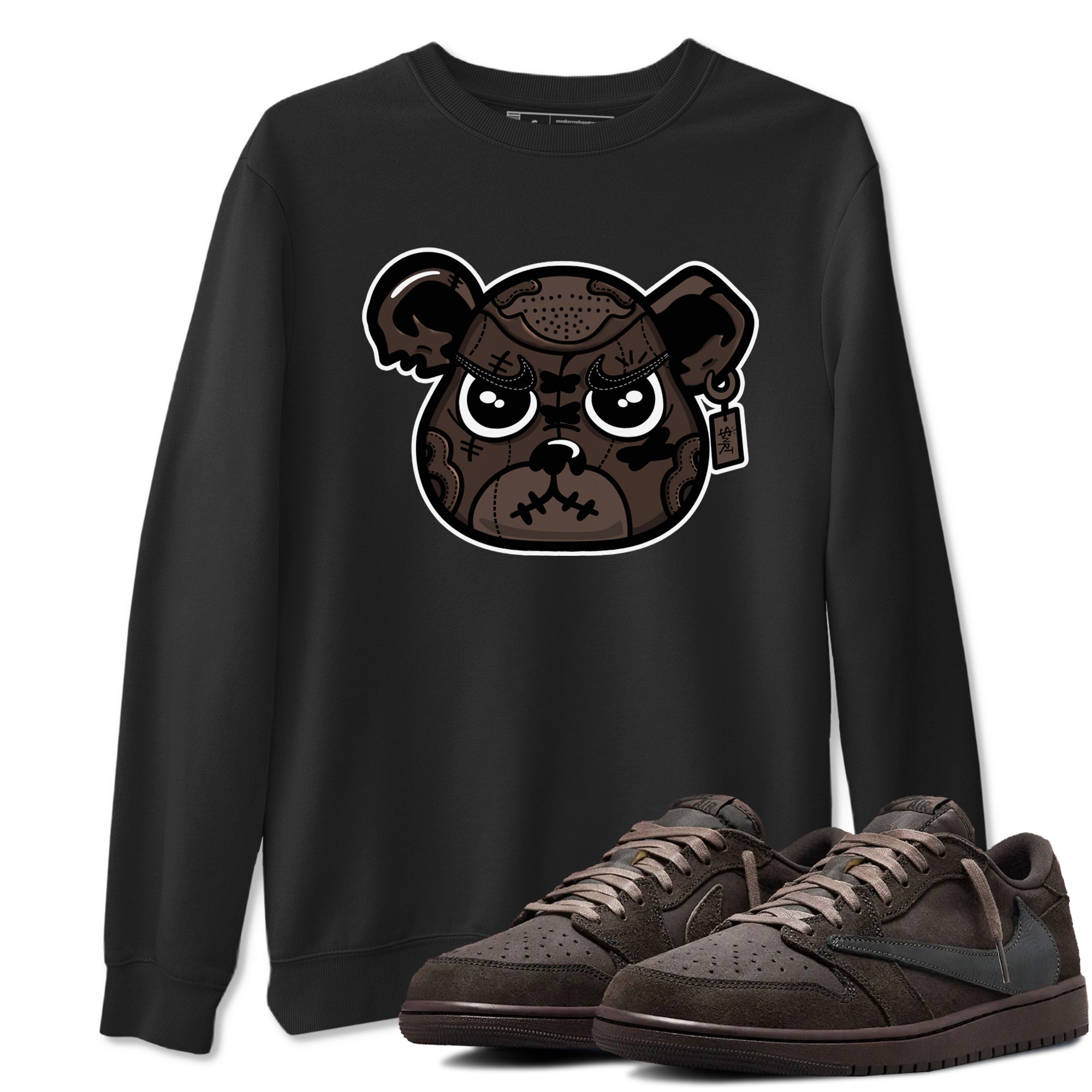 snkmatch Bear Face snkmatch Tees - Air Jordan 1 Travis Scott Velvet Brown