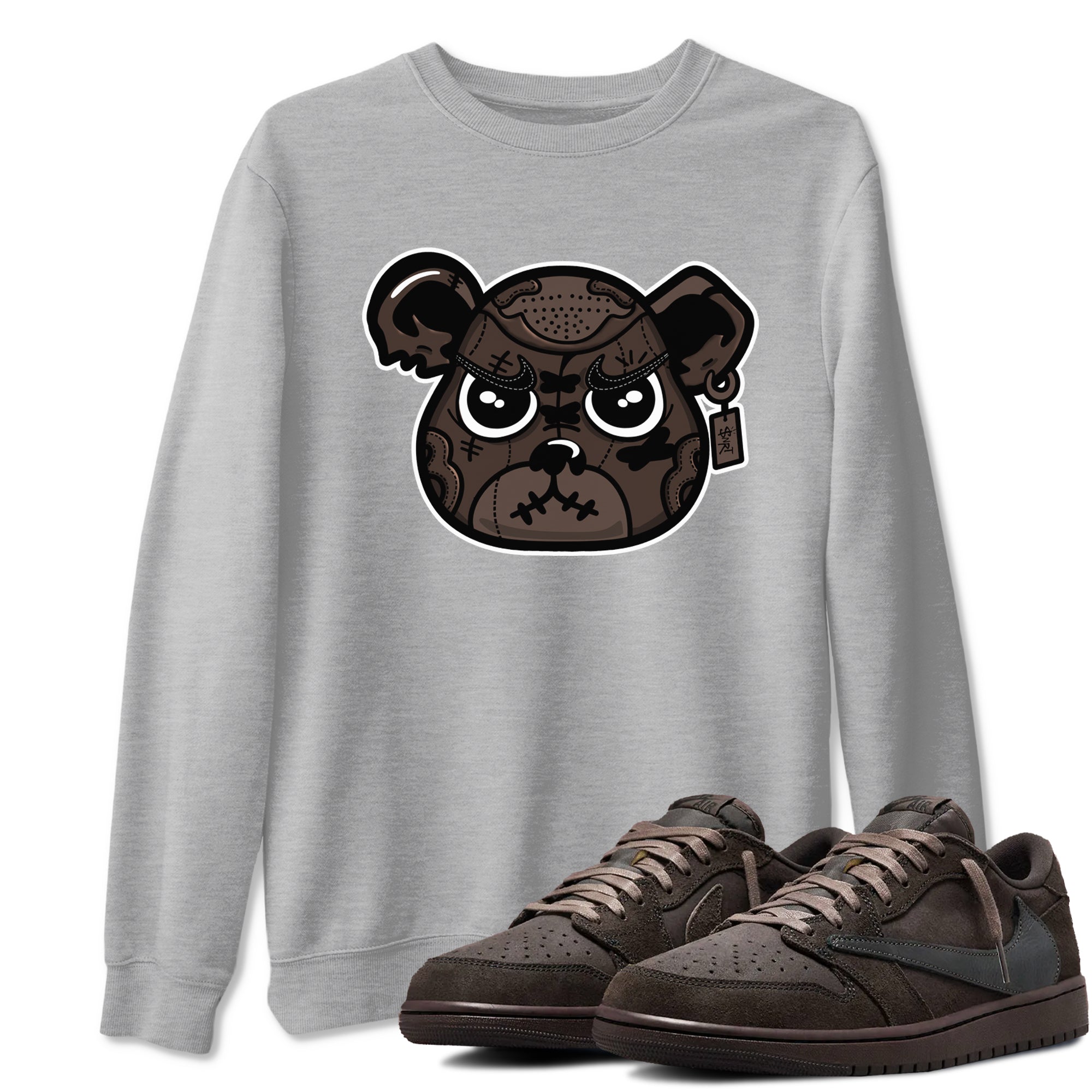 snkmatch Bear Face snkmatch Tees - Air Jordan 1 Travis Scott Velvet Brown