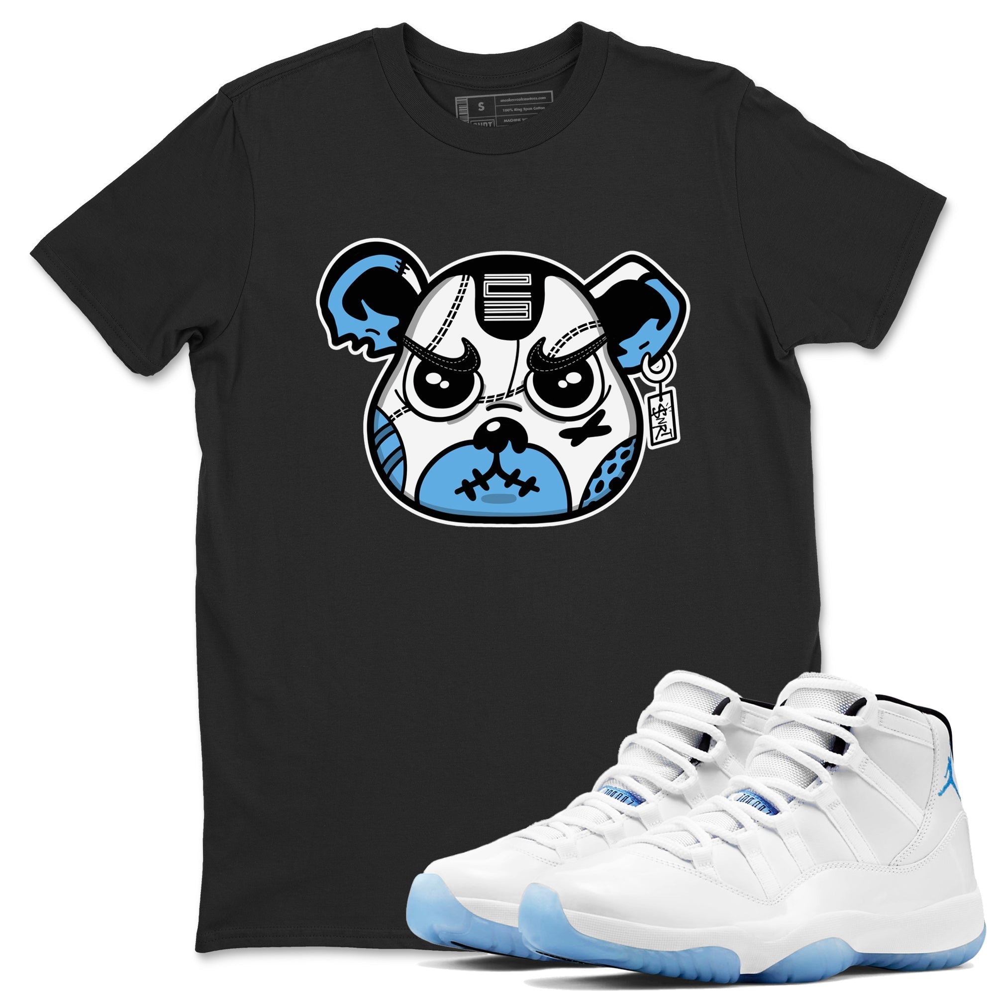 snkmatch Bear Face snkmatch Tees - Air Jordan 11 Legend Blue