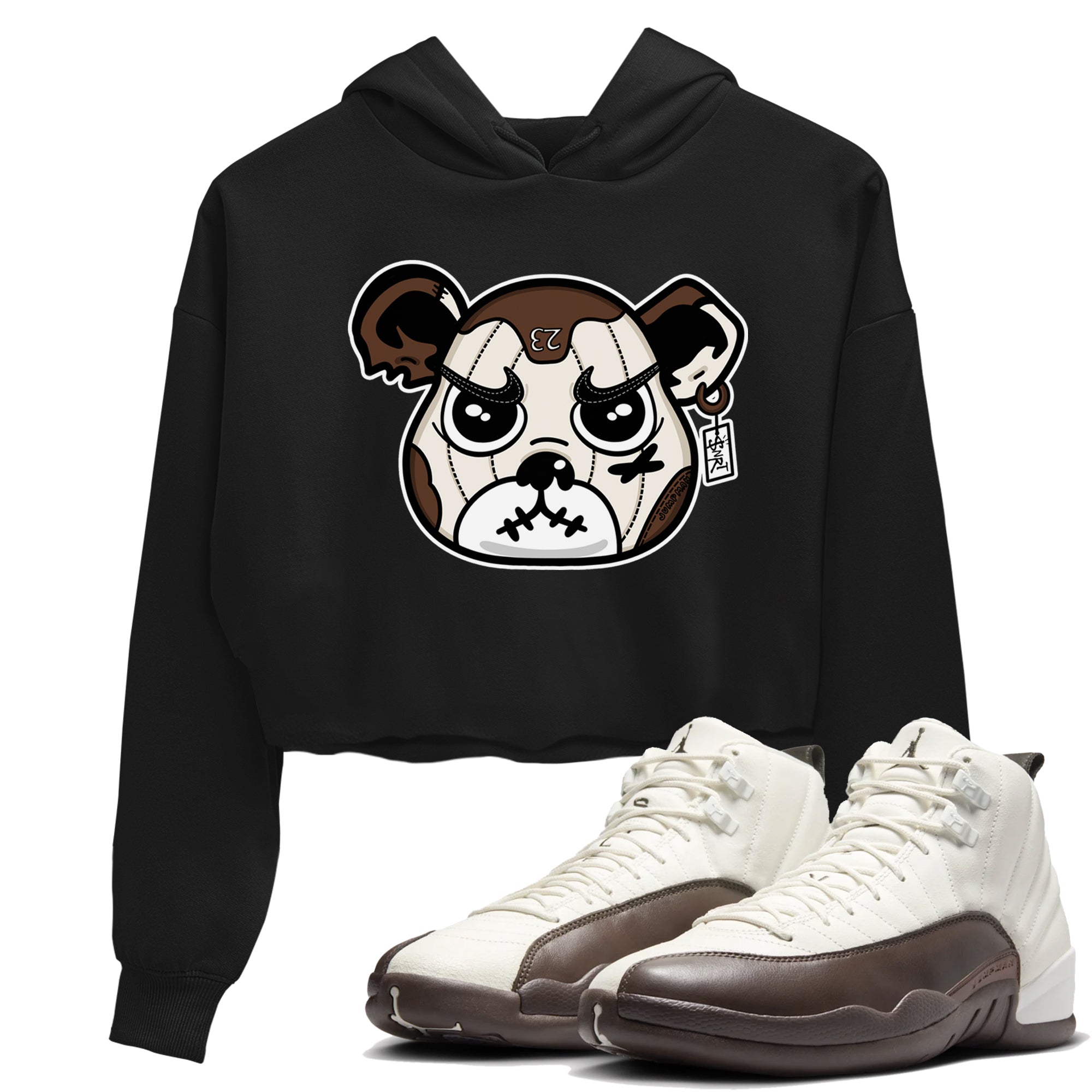 snkmatch Bear Face snkmatch Women's Top - Air Jordan 12 Baroque Brown