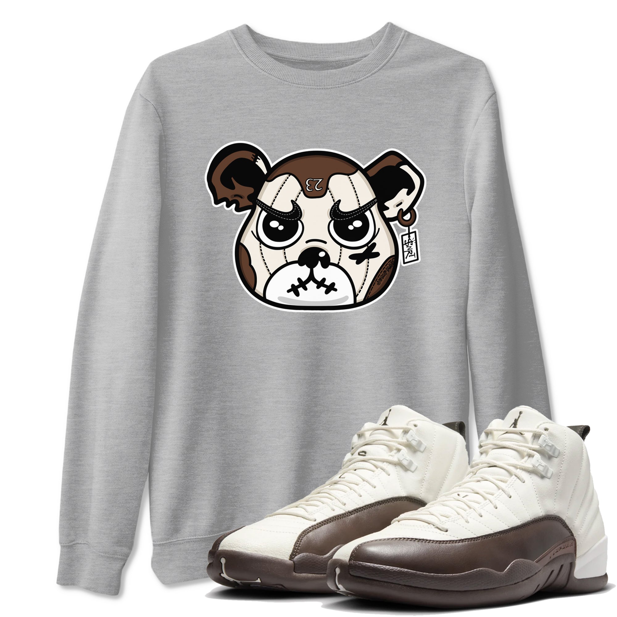 snkmatch Bear Face snkmatch Tees - Air Jordan 12 Baroque Brown