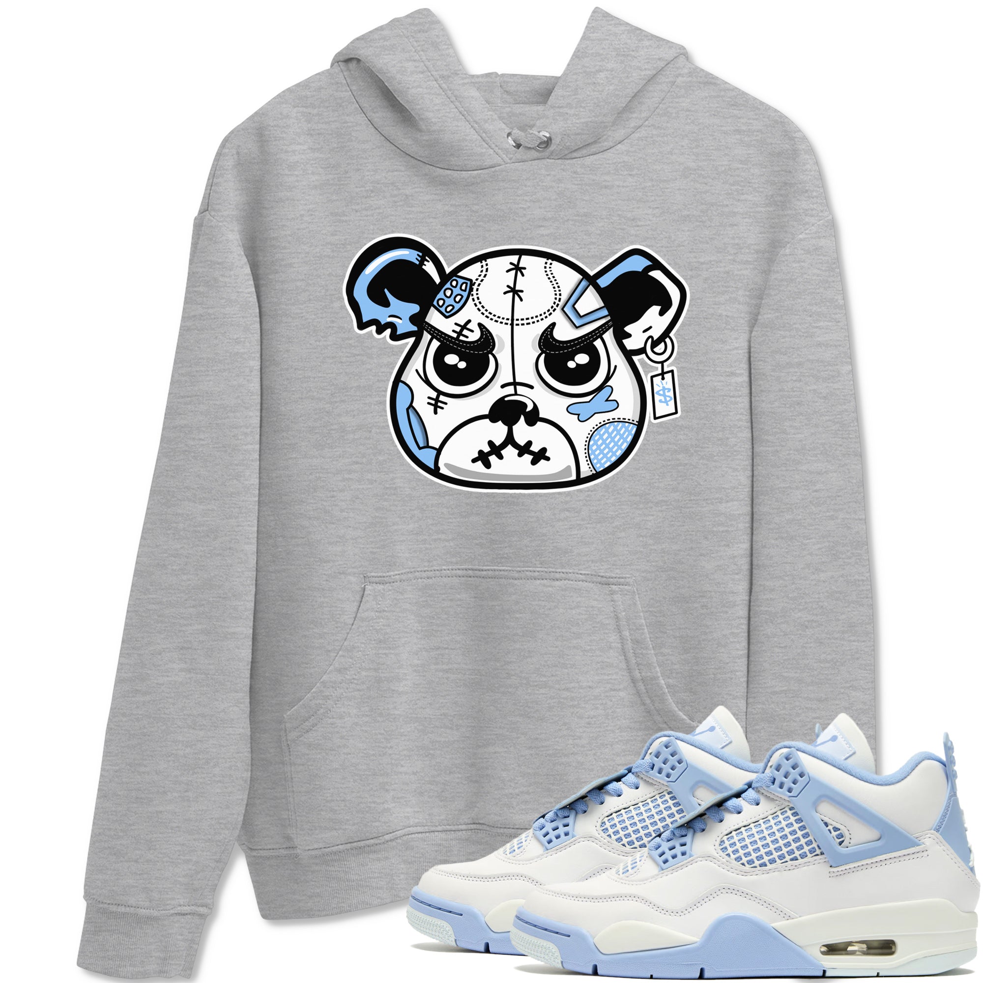 snkmatch Bear Face snkmatch Tees - Air Jordan 4 Aluminum