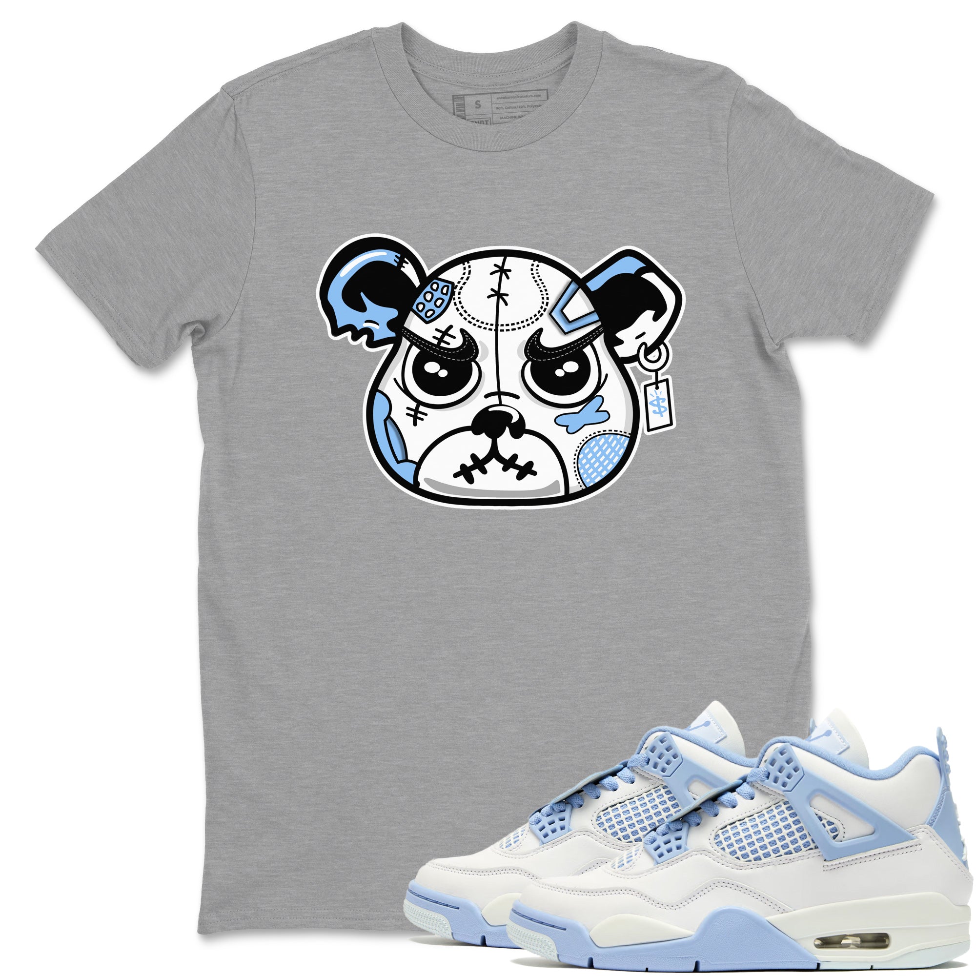 snkmatch Bear Face snkmatch Tees - Air Jordan 4 Aluminum