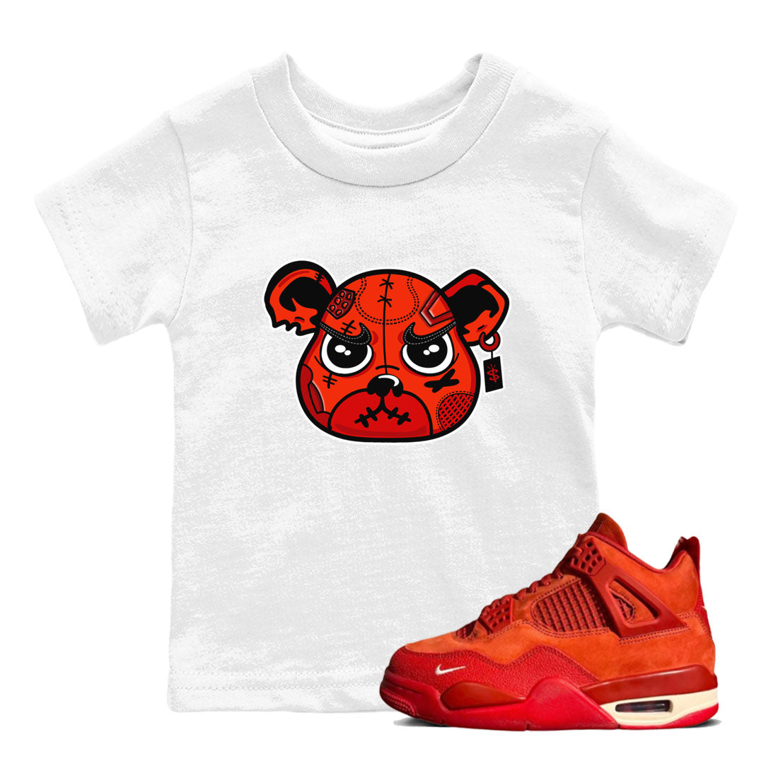 snkmatch Bear Face snkmatch Tees Kids - Air Jordan 4 Brick By Brick
