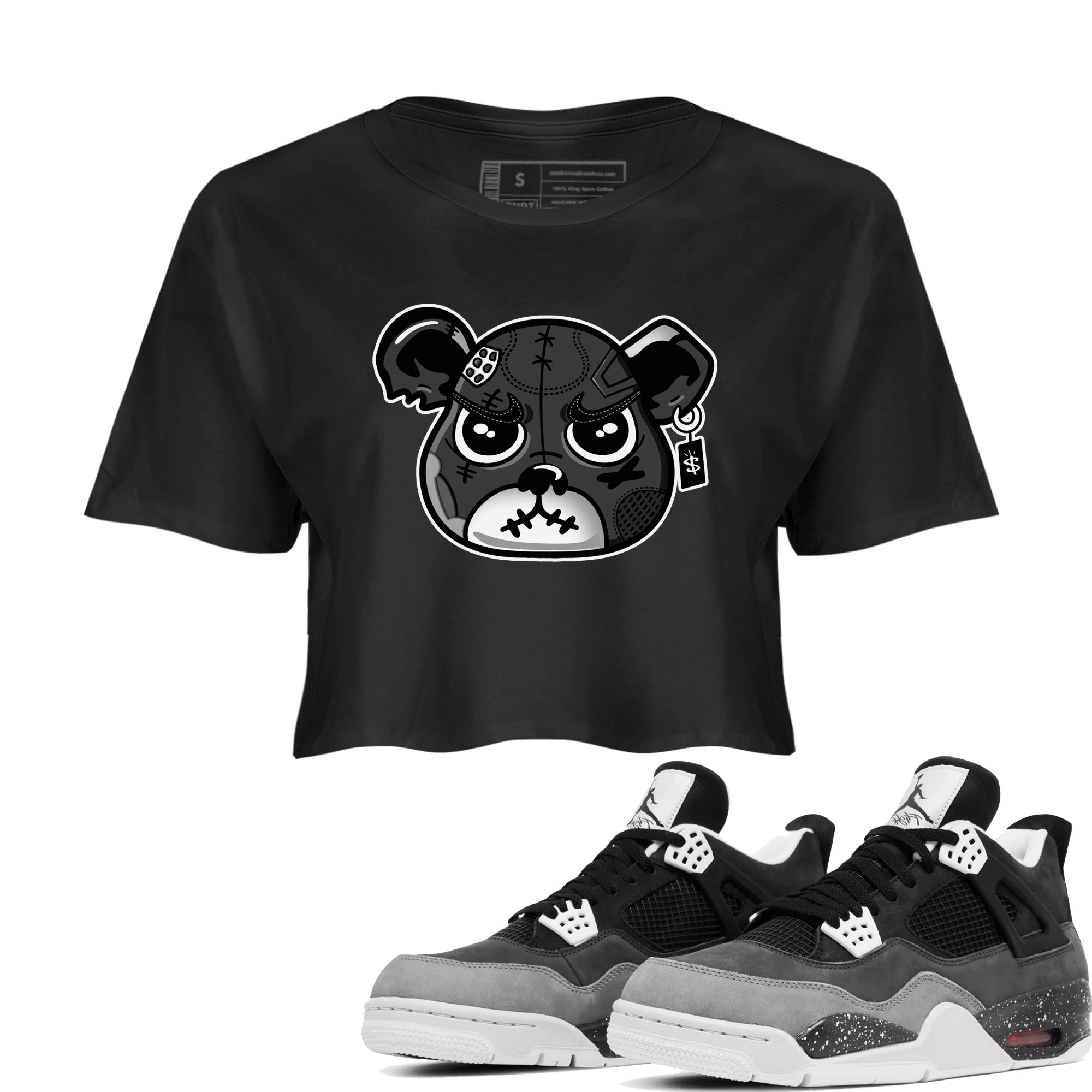 snkmatch Bear Face snkmatch Women's Top - Air Jordan 4 Fear
