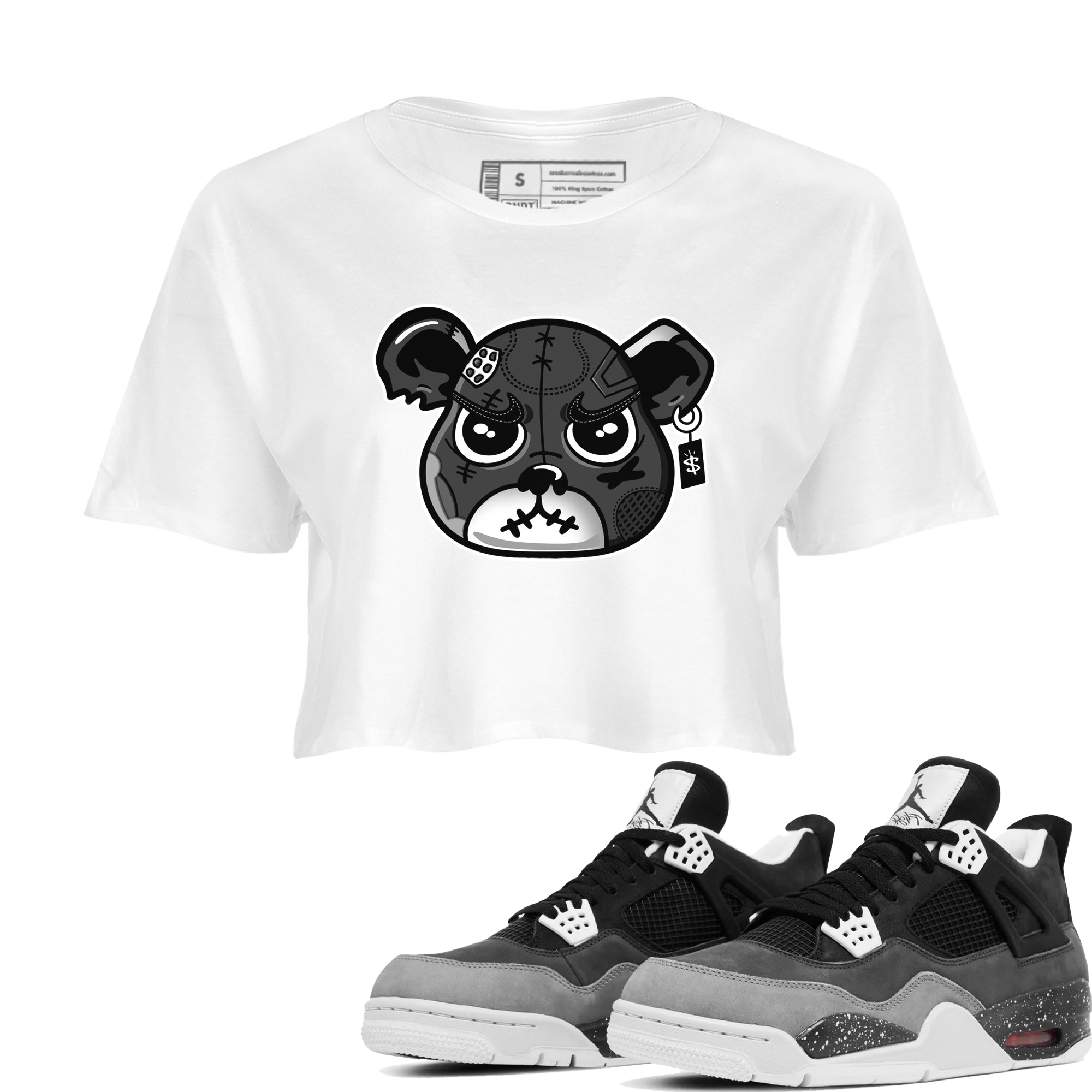 snkmatch Bear Face snkmatch Women's Top - Air Jordan 4 Fear