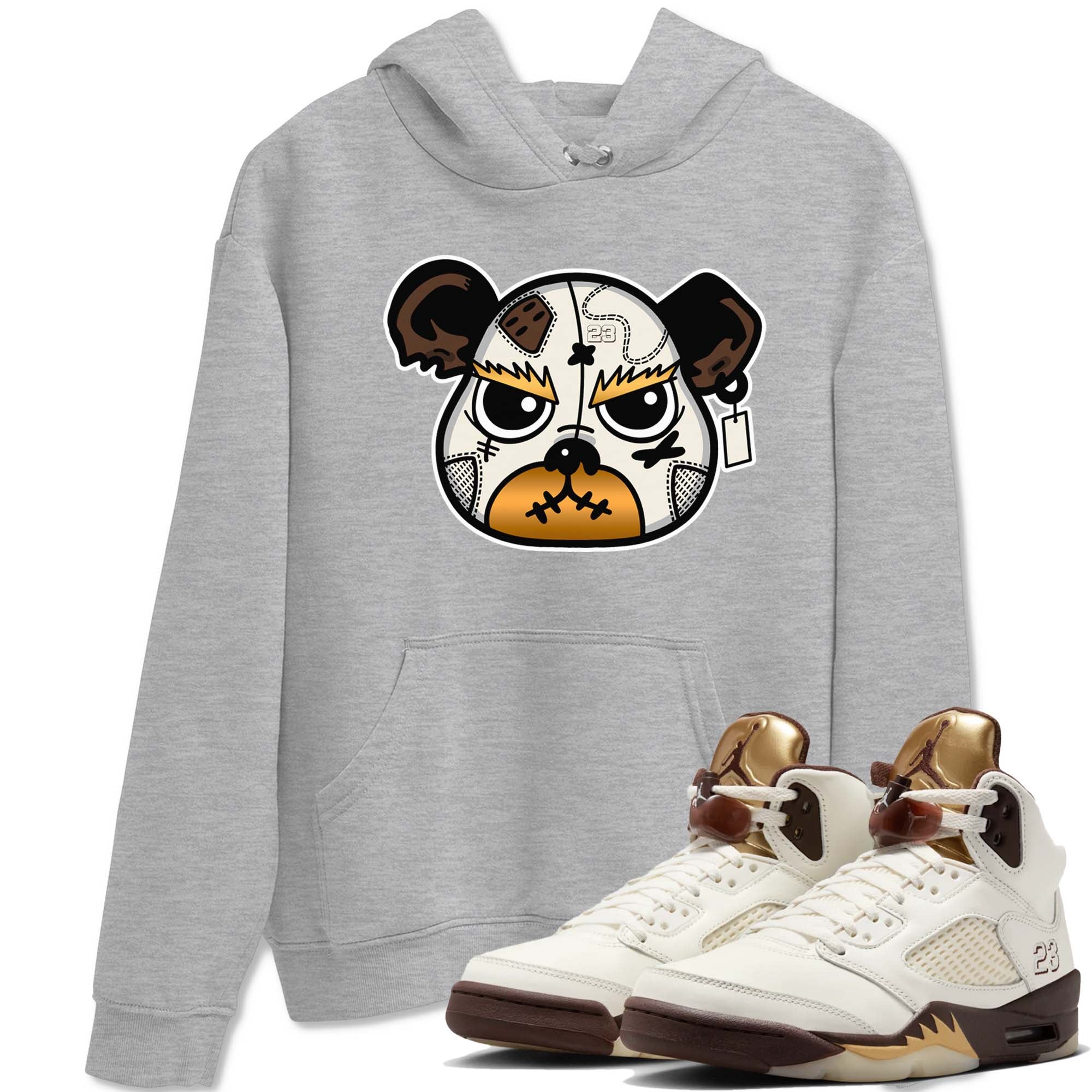 snkmatch Bear Face snkmatch Tees - Air Jordan 5 Golden Ticket