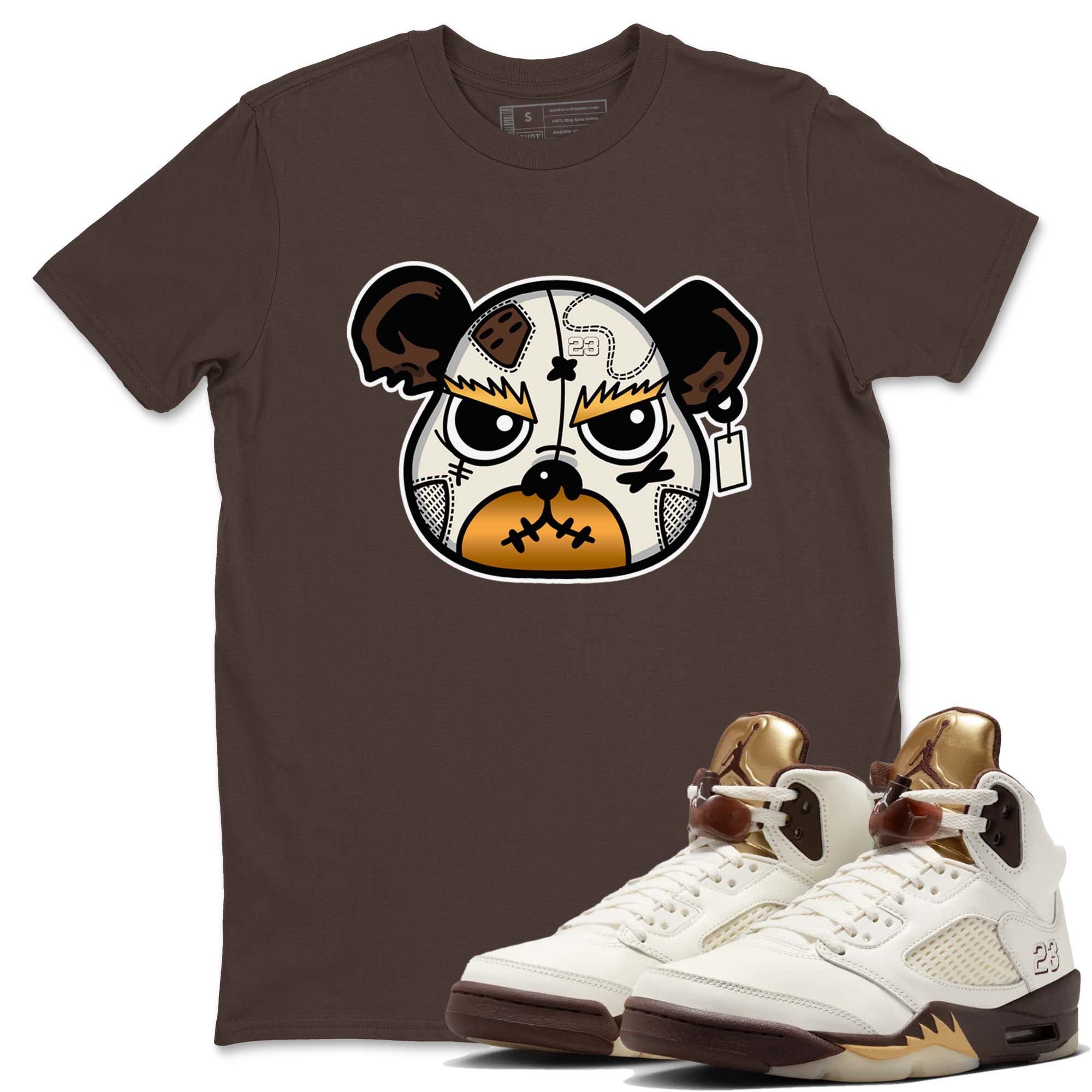 snkmatch Bear Face snkmatch Tees - Air Jordan 5 Golden Ticket