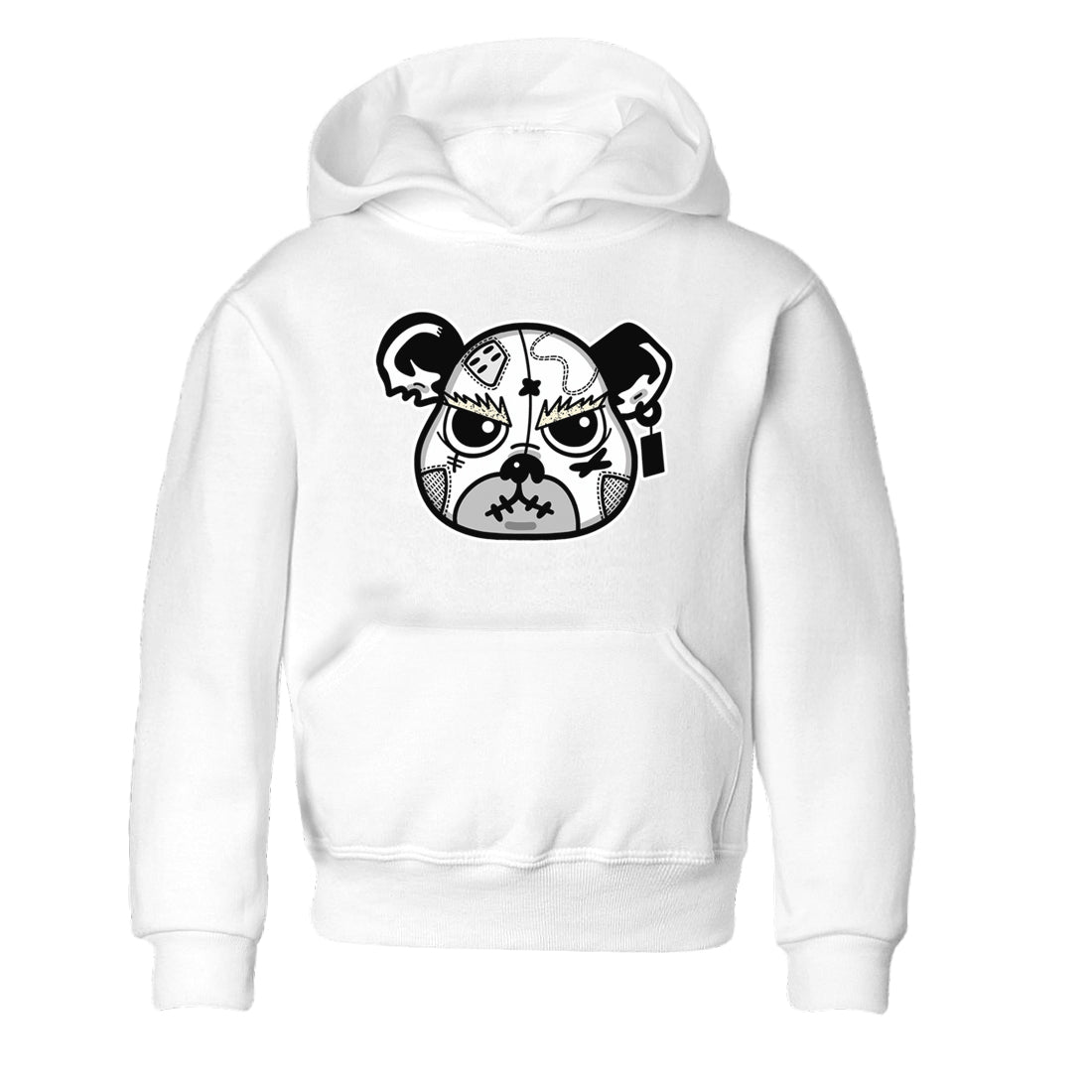 snkmatch Bear Face snkmatch Tees Kids - Air Jordan 5 White Black