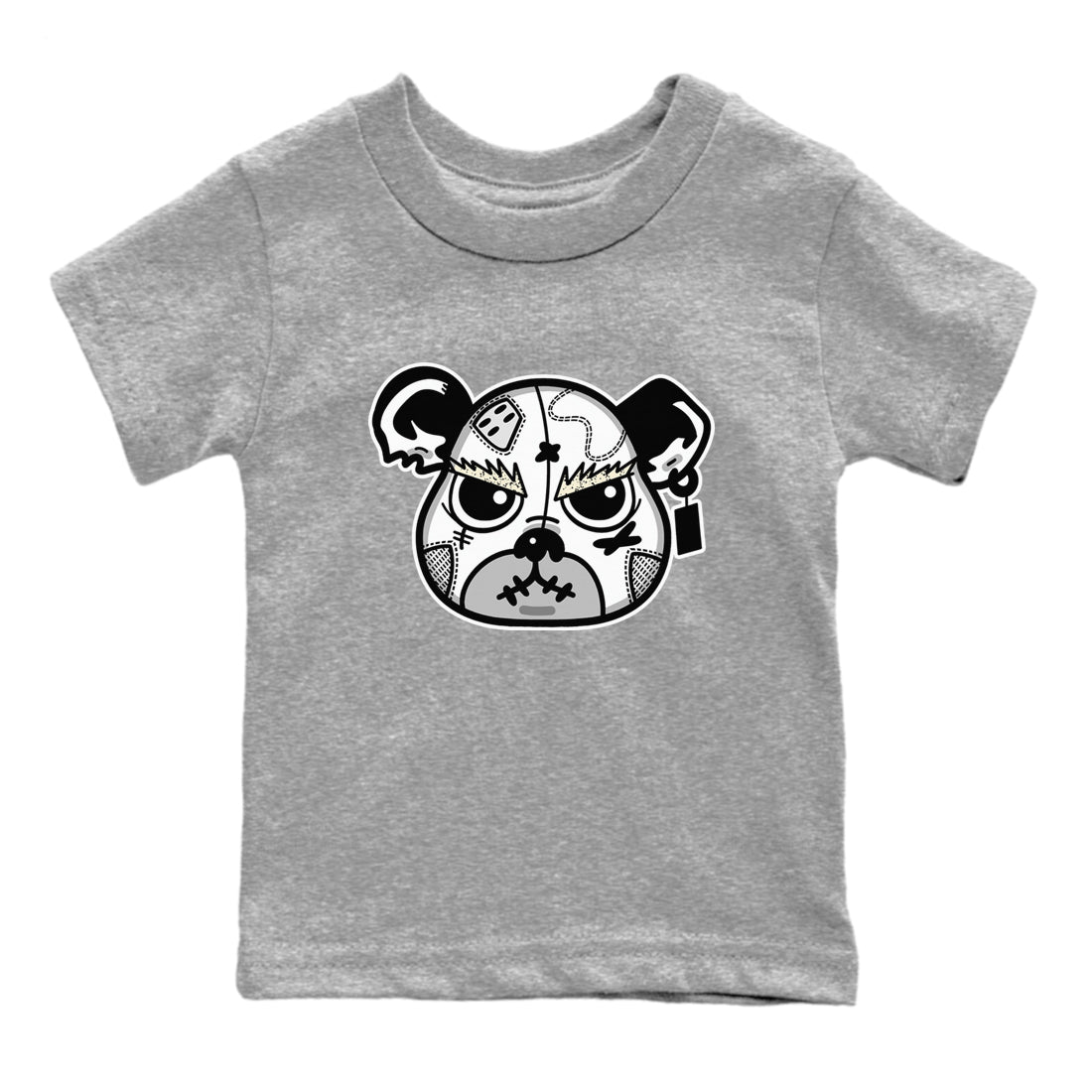 snkmatch Bear Face snkmatch Tees Kids - Air Jordan 5 White Black