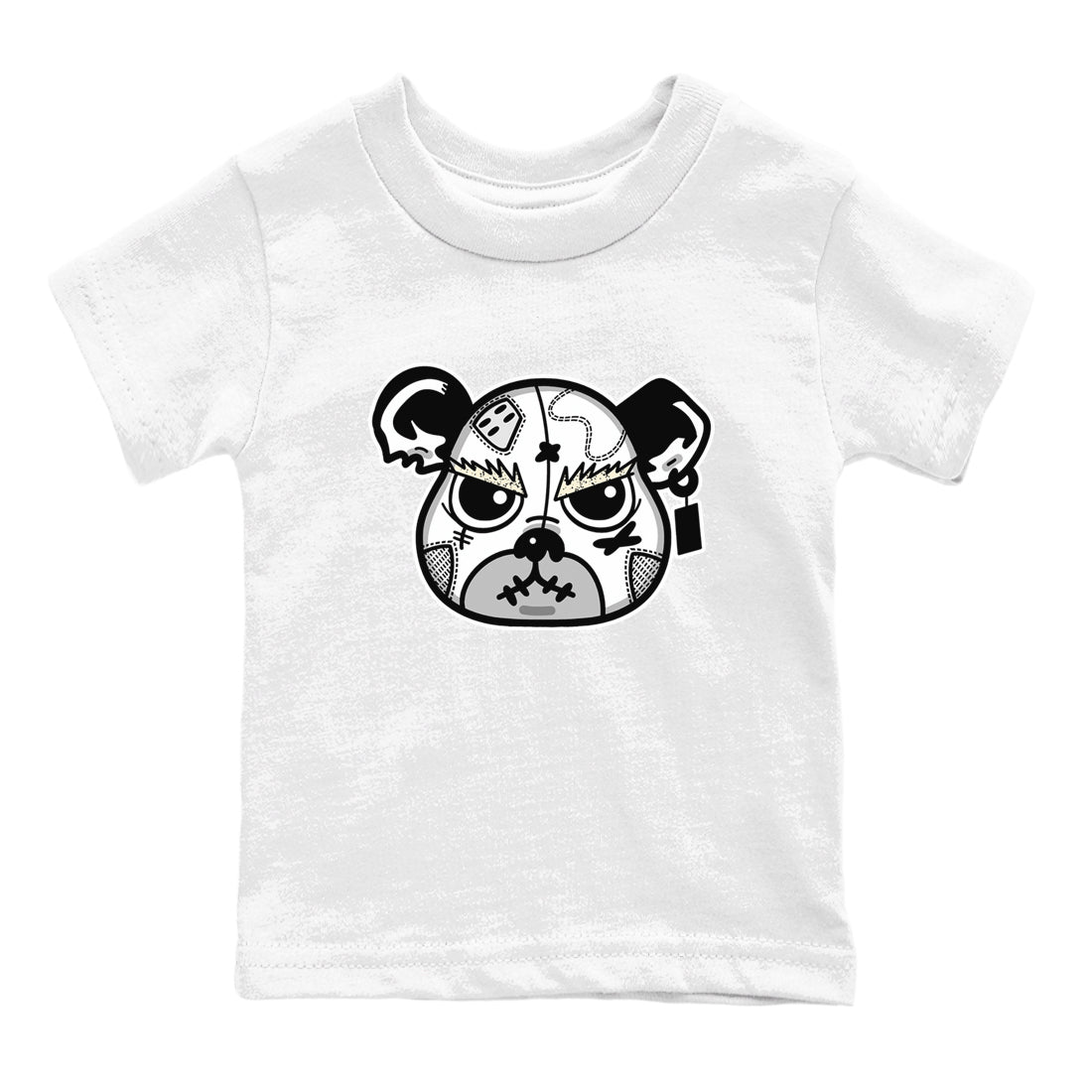 snkmatch Bear Face snkmatch Tees Kids - Air Jordan 5 White Black
