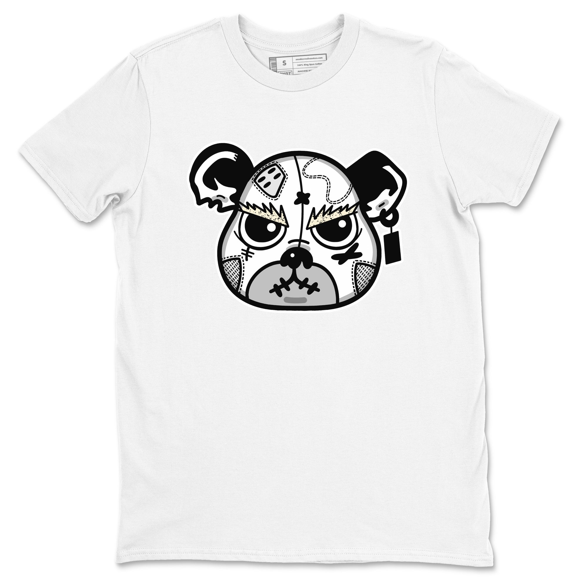 snkmatch Bear Face snkmatch Tees - Air Jordan 5 White Black