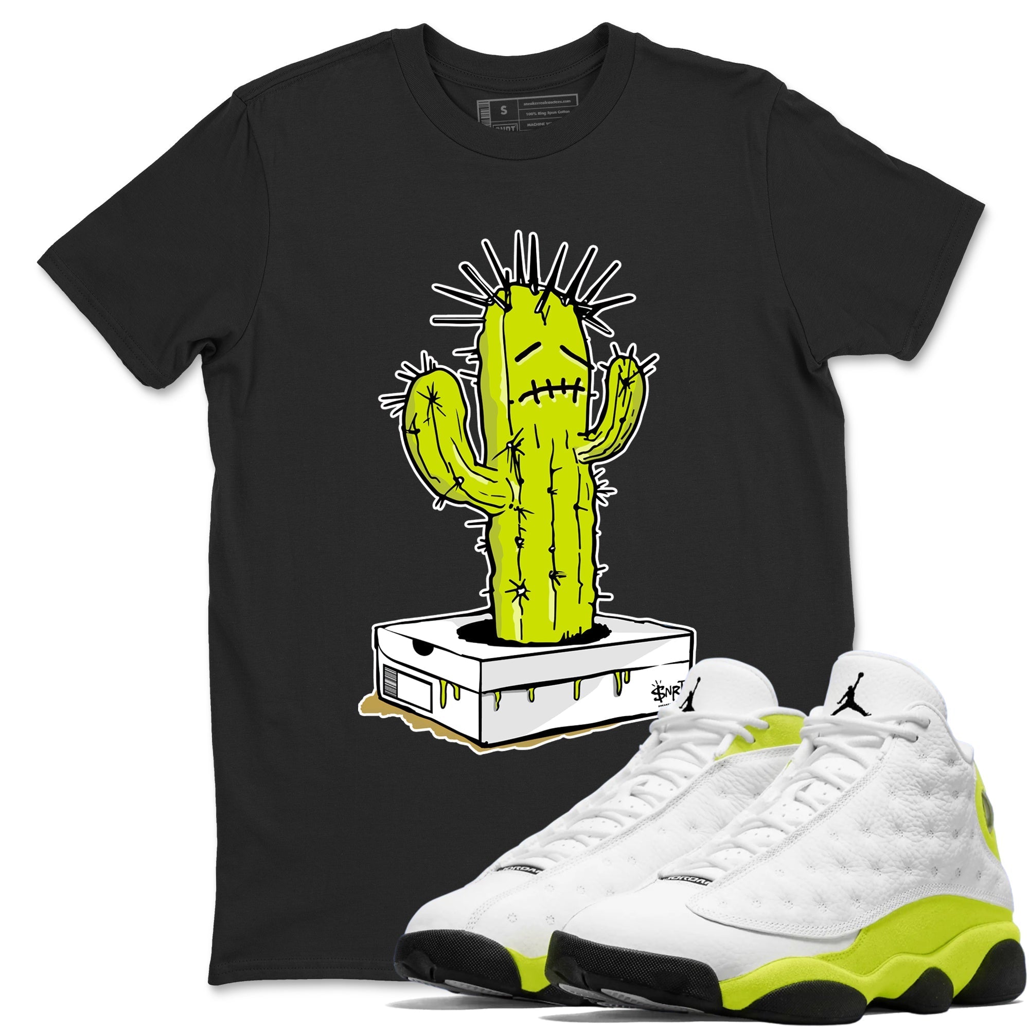 snkmatch Box Cactus snkmatch Tees - Air Jordan 13 Bright Cactus